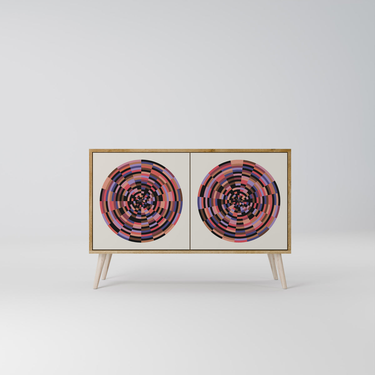 BROWN CIRCLES 2-Door Sideboard
