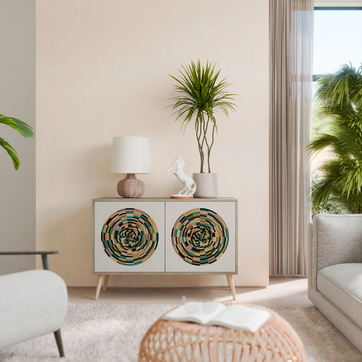 GREEN CIRCLES 2-Door Sideboard