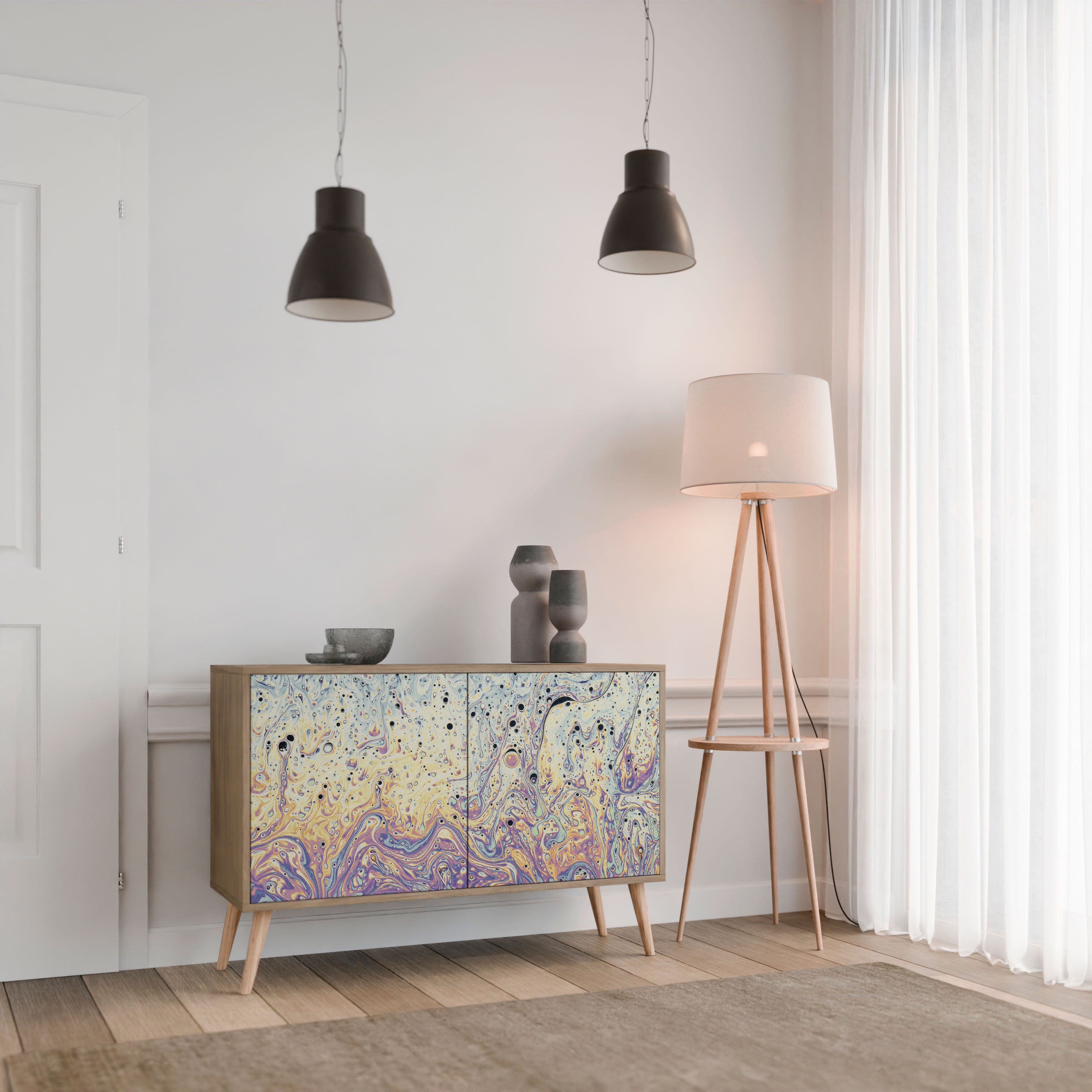 MOSAIC OF COLORS 2-Door Sideboard in Oak Effect