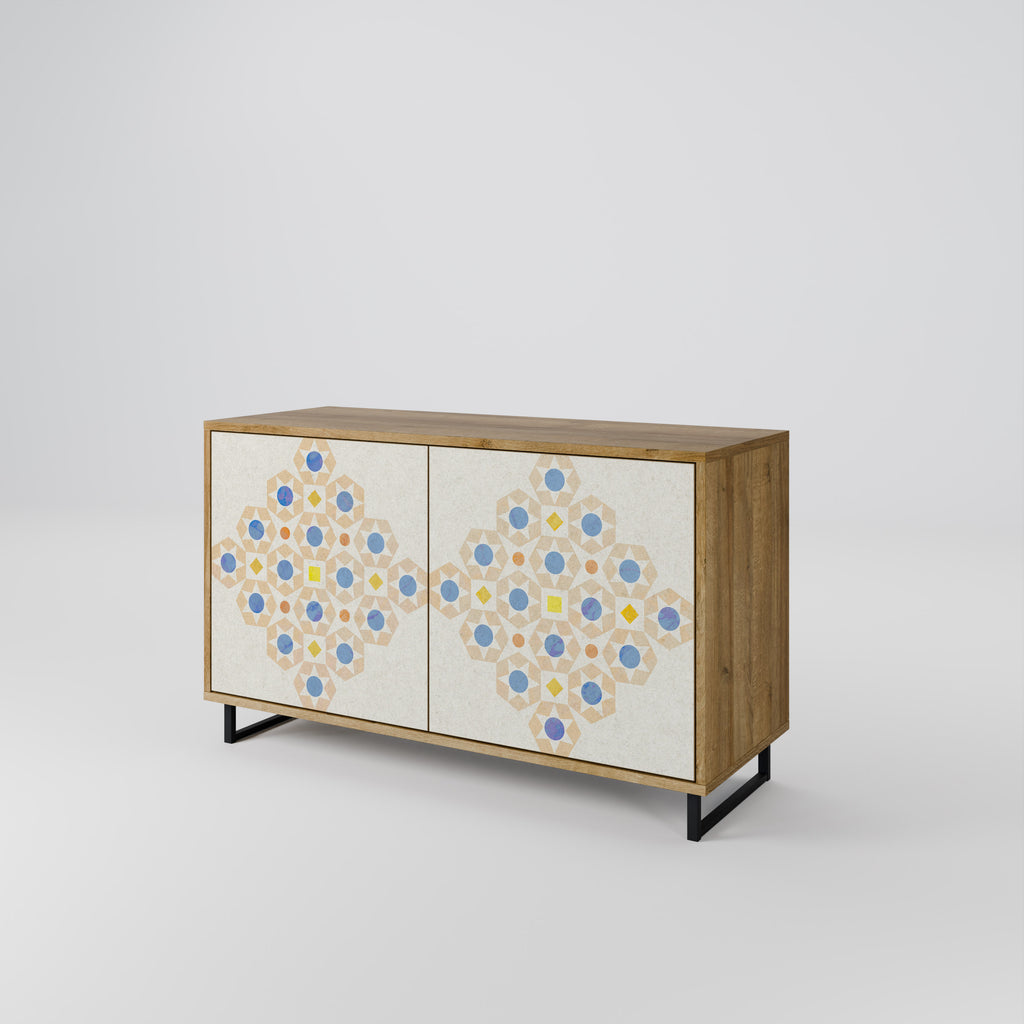 PATTERNED PRISM 2-Door Sideboard in Oak Effect