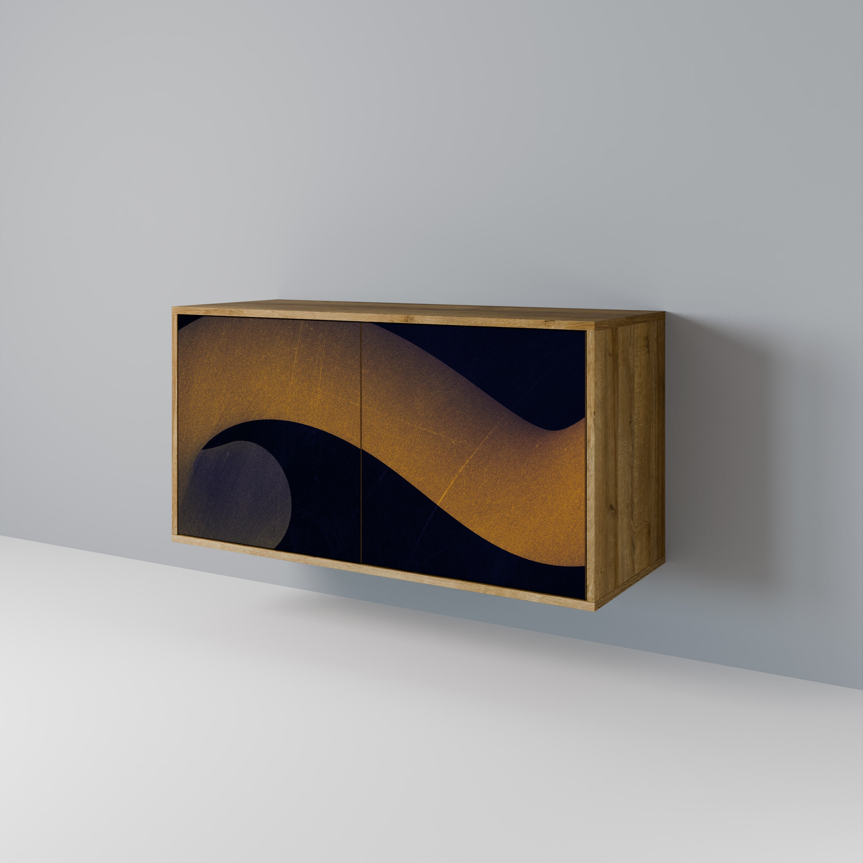 HOLLOW TIME 2-Door Sideboard in Oak Effect