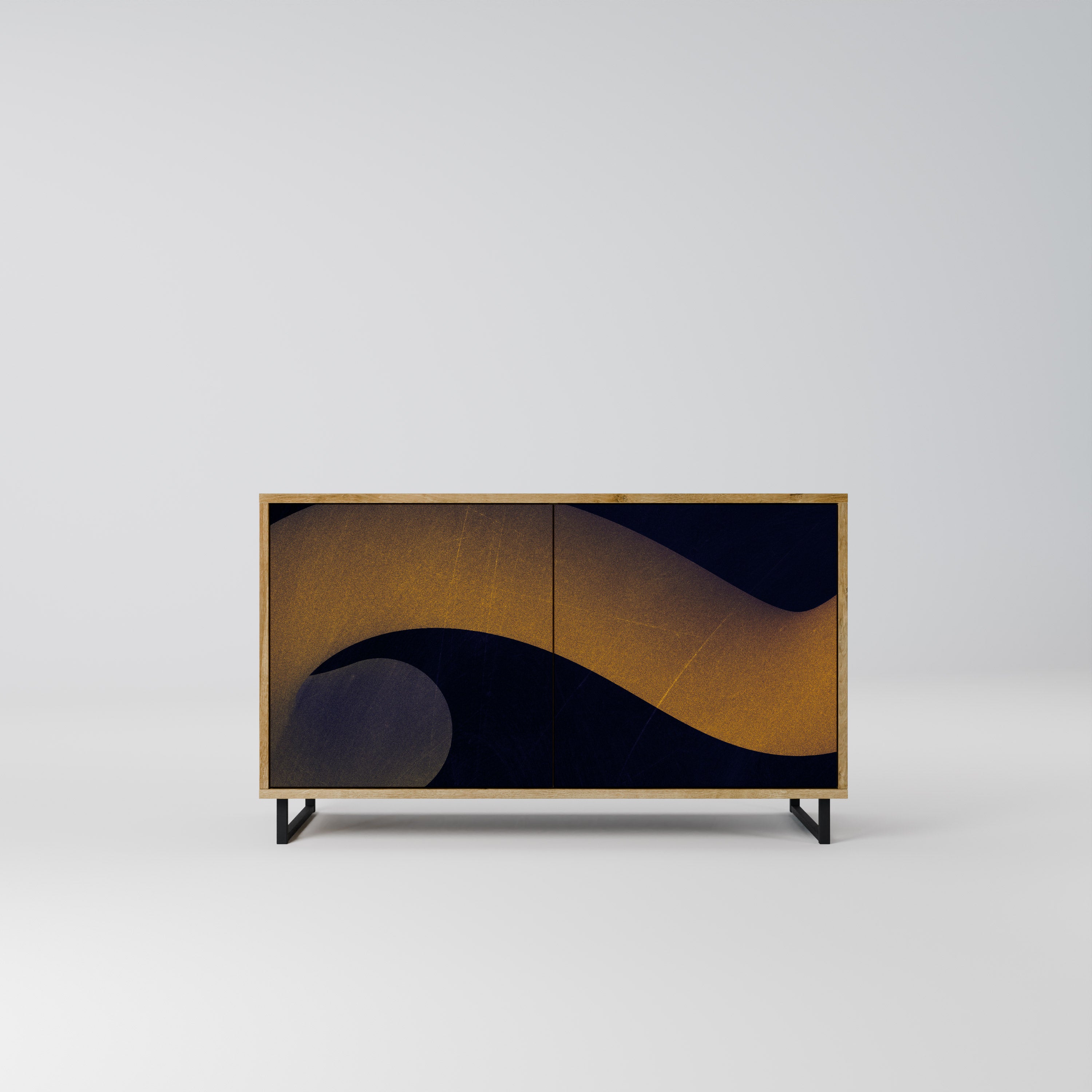 HOLLOW TIME 2-Door Sideboard in Oak Effect