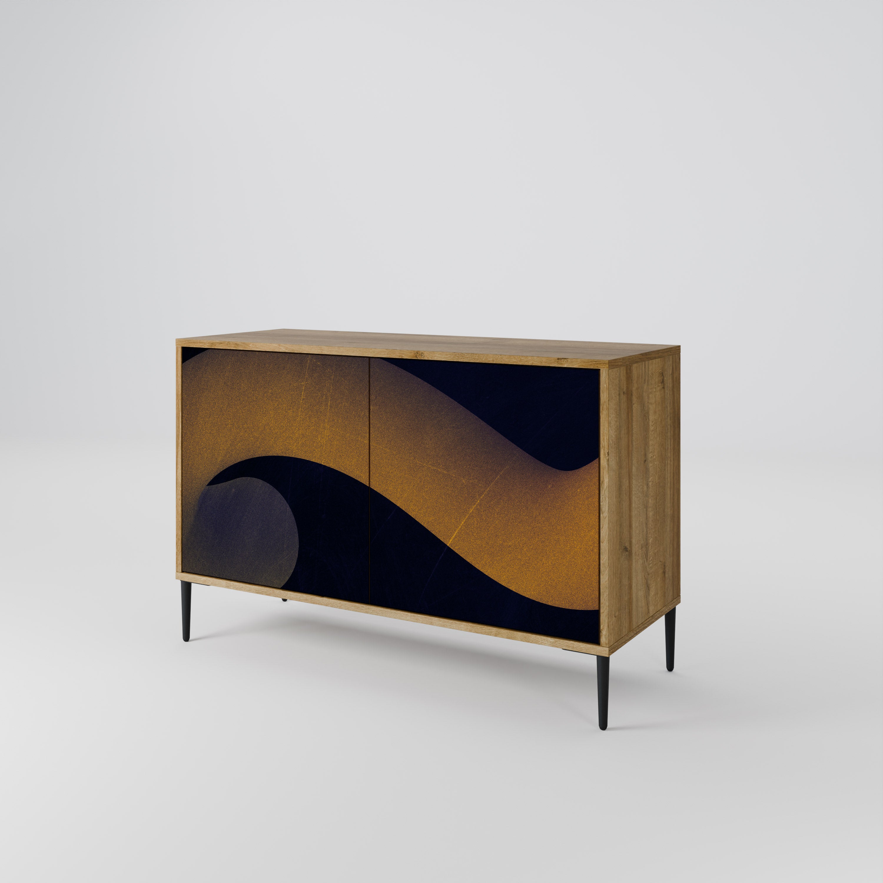 HOLLOW TIME 2-Door Sideboard in Oak Effect