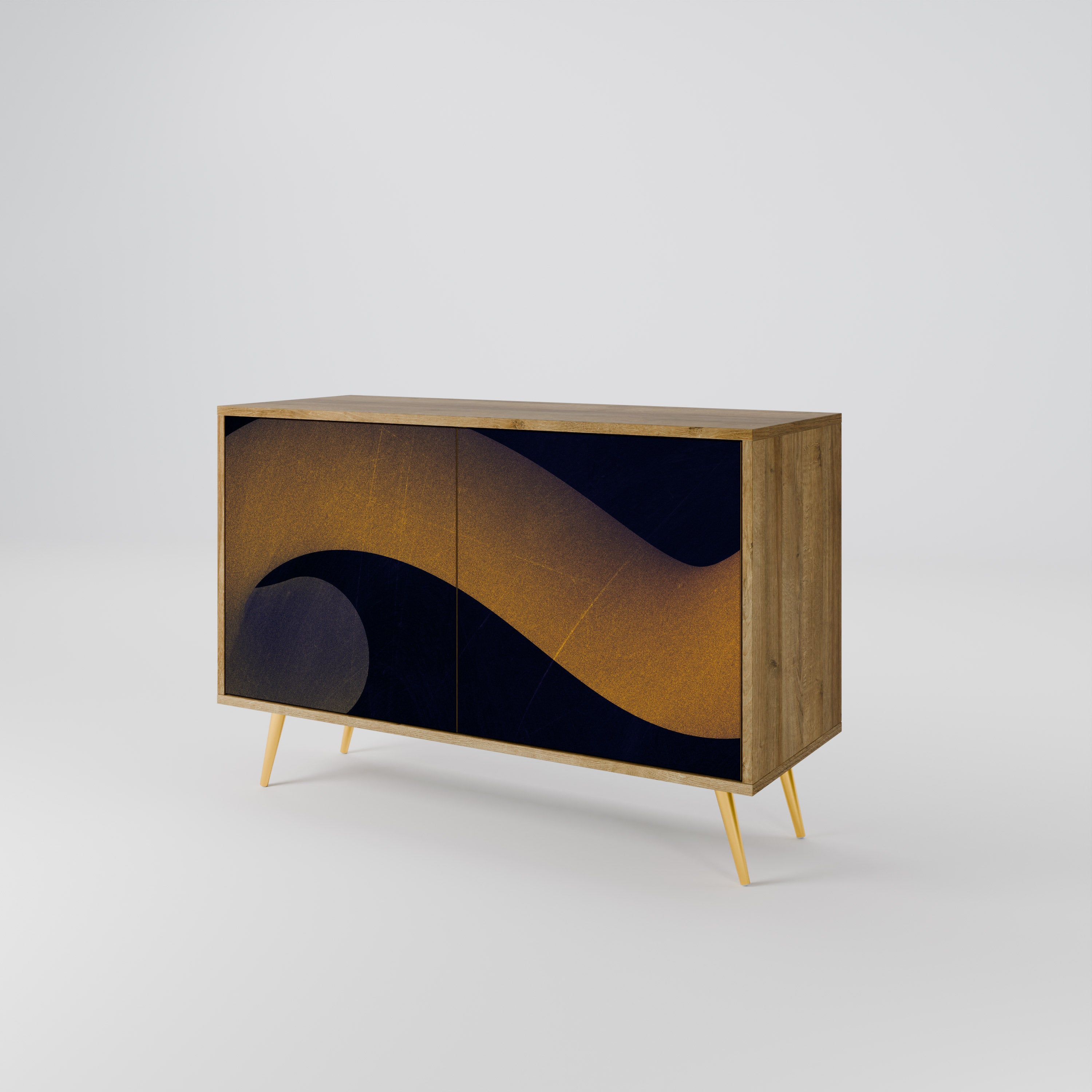 HOLLOW TIME 2-Door Sideboard in Oak Effect