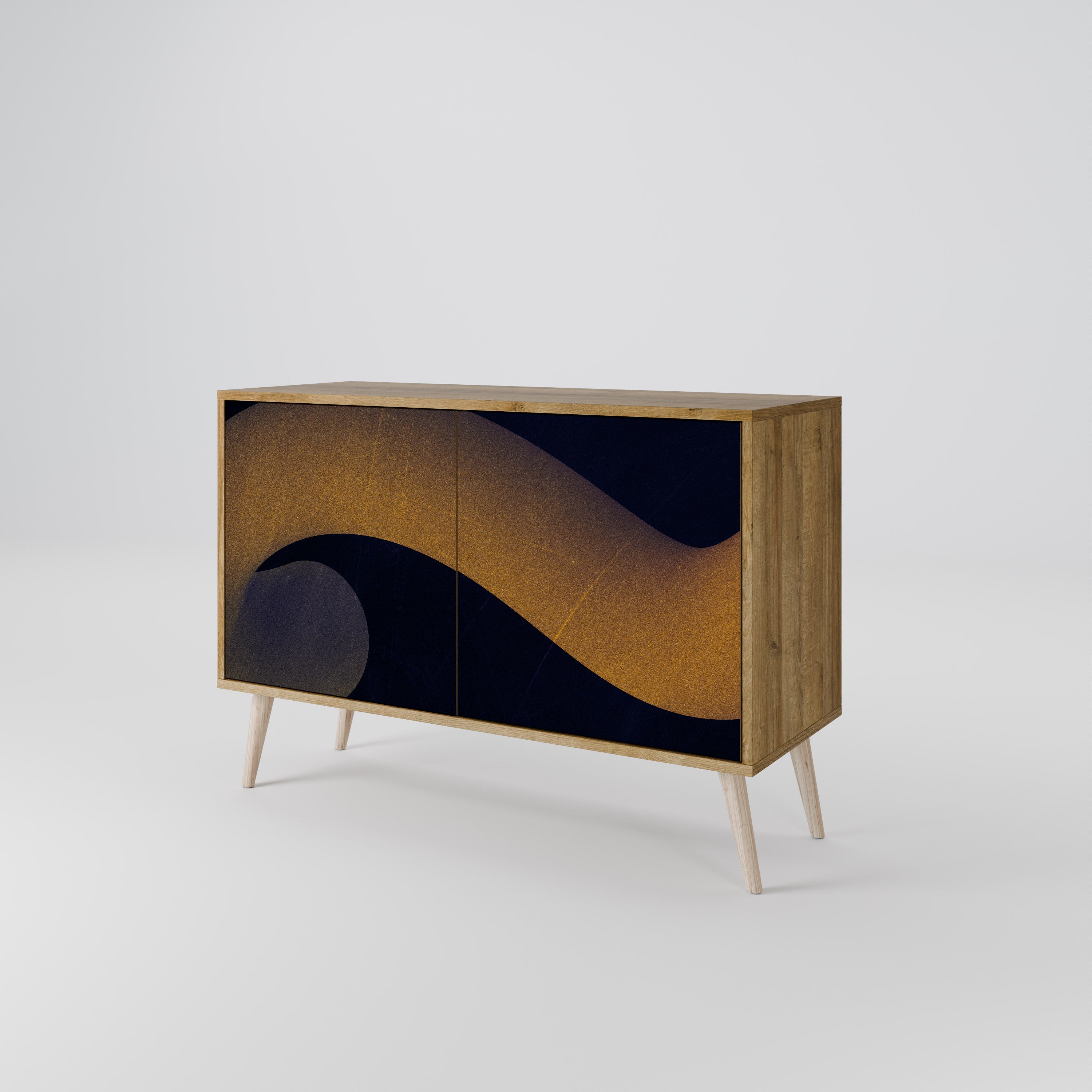 HOLLOW TIME 2-Door Sideboard in Oak Effect