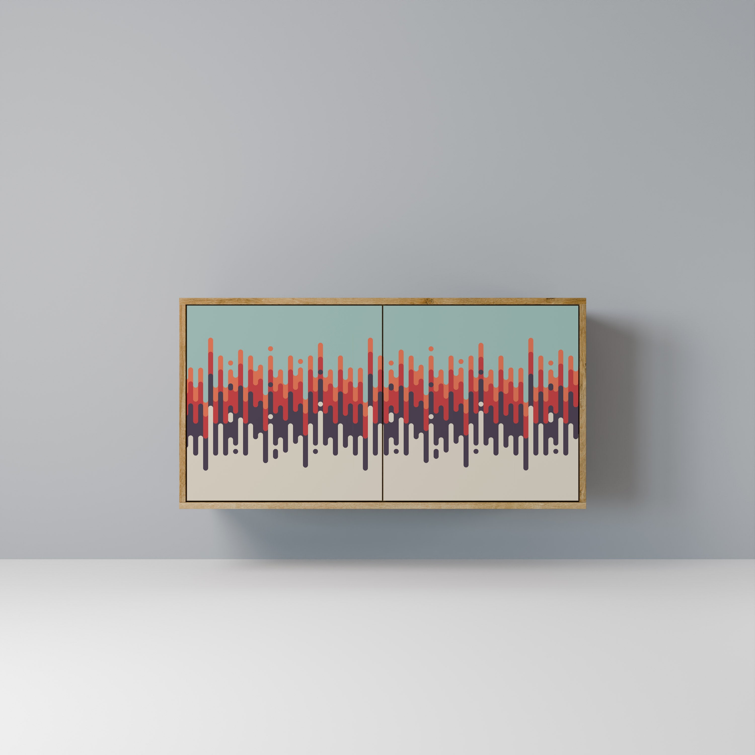 CHROMA CONTOURS 2-Door Sideboard in Oak Effect