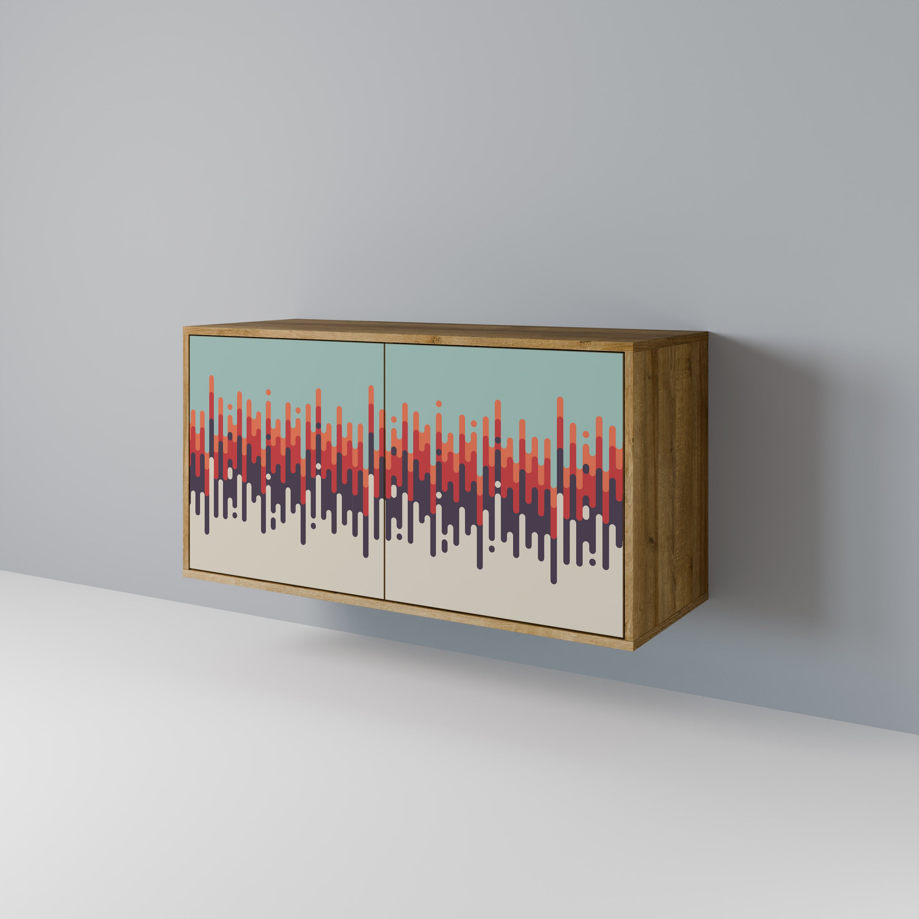 CHROMA CONTOURS 2-Door Sideboard in Oak Effect