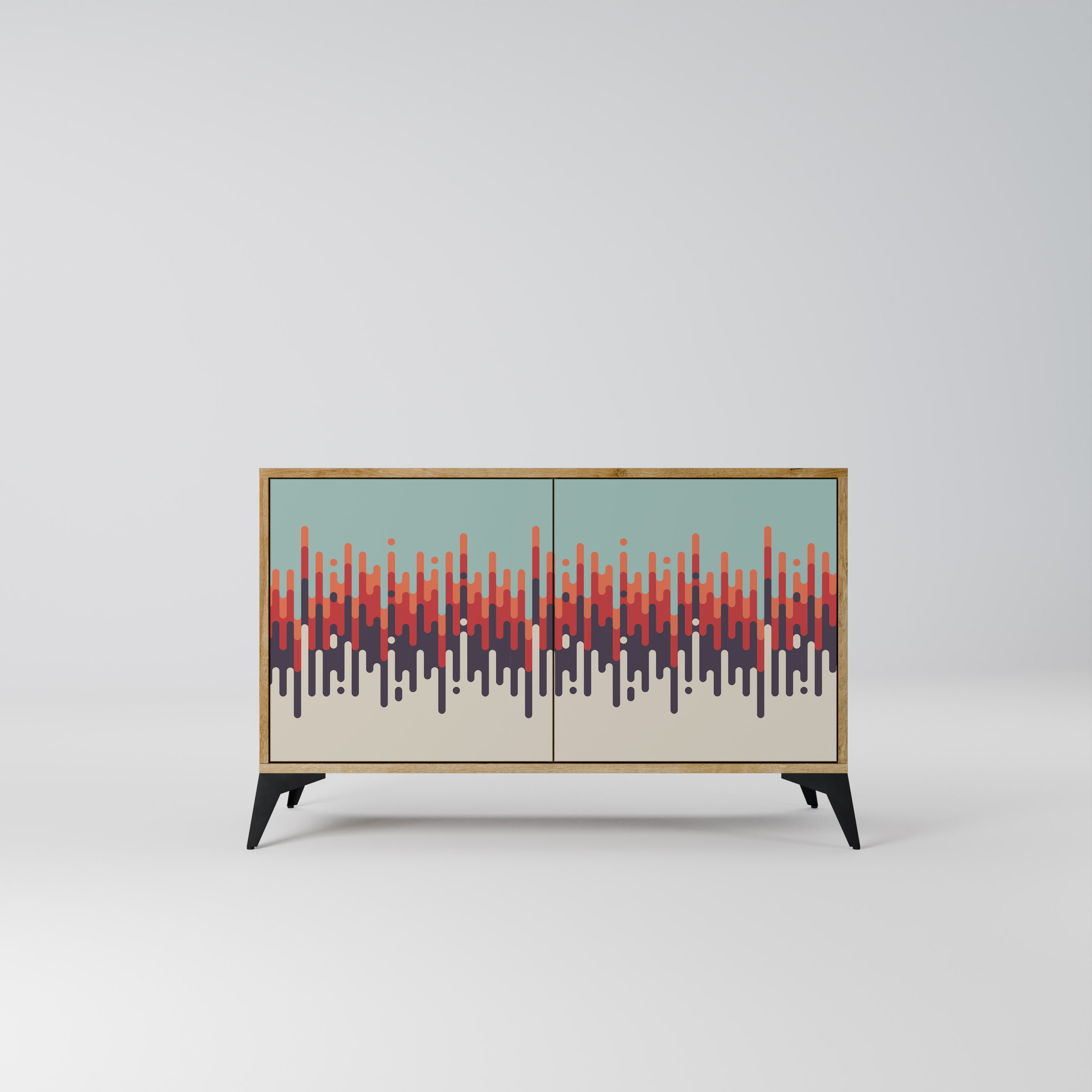 CHROMA CONTOURS 2-Door Sideboard in Oak Effect