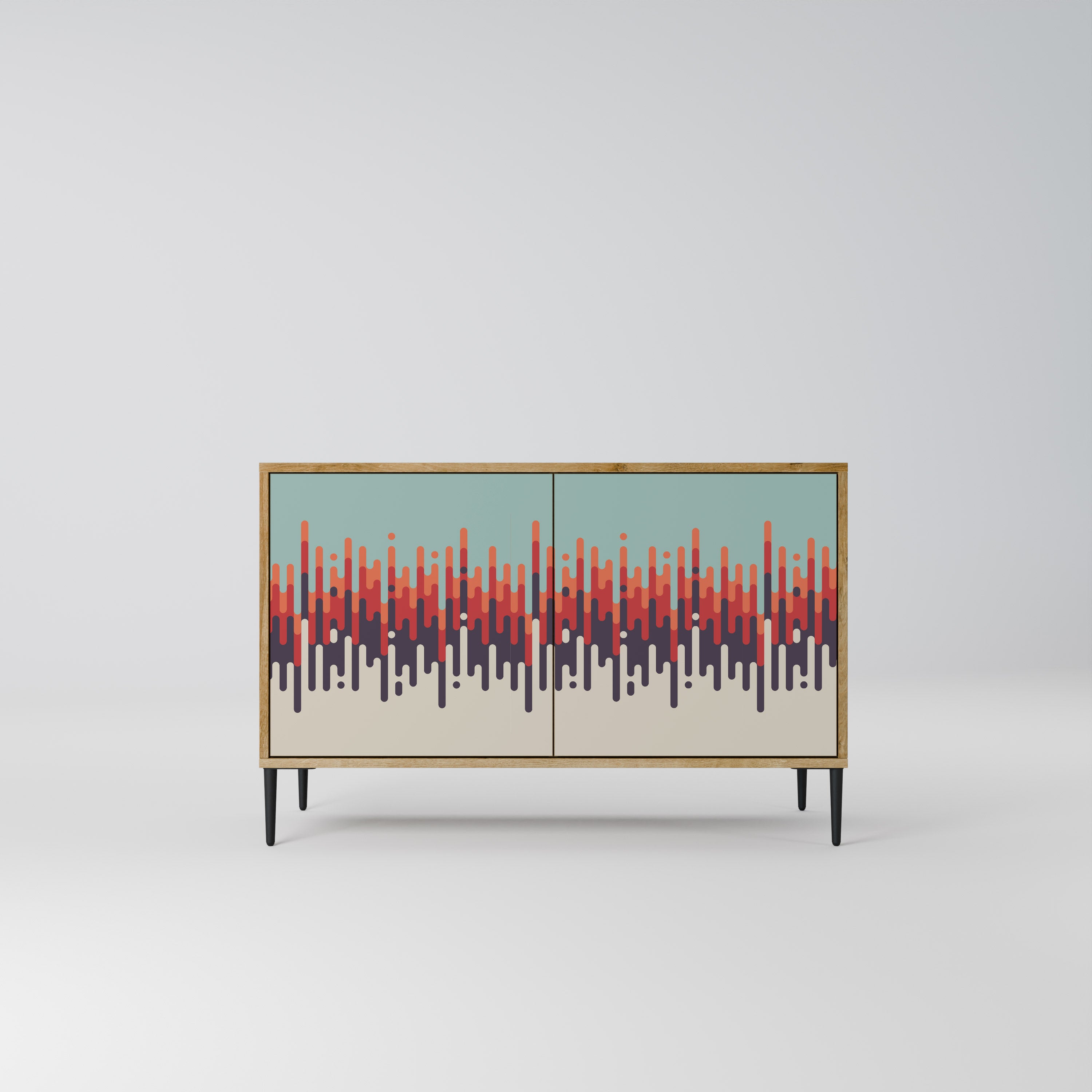 CHROMA CONTOURS 2-Door Sideboard in Oak Effect