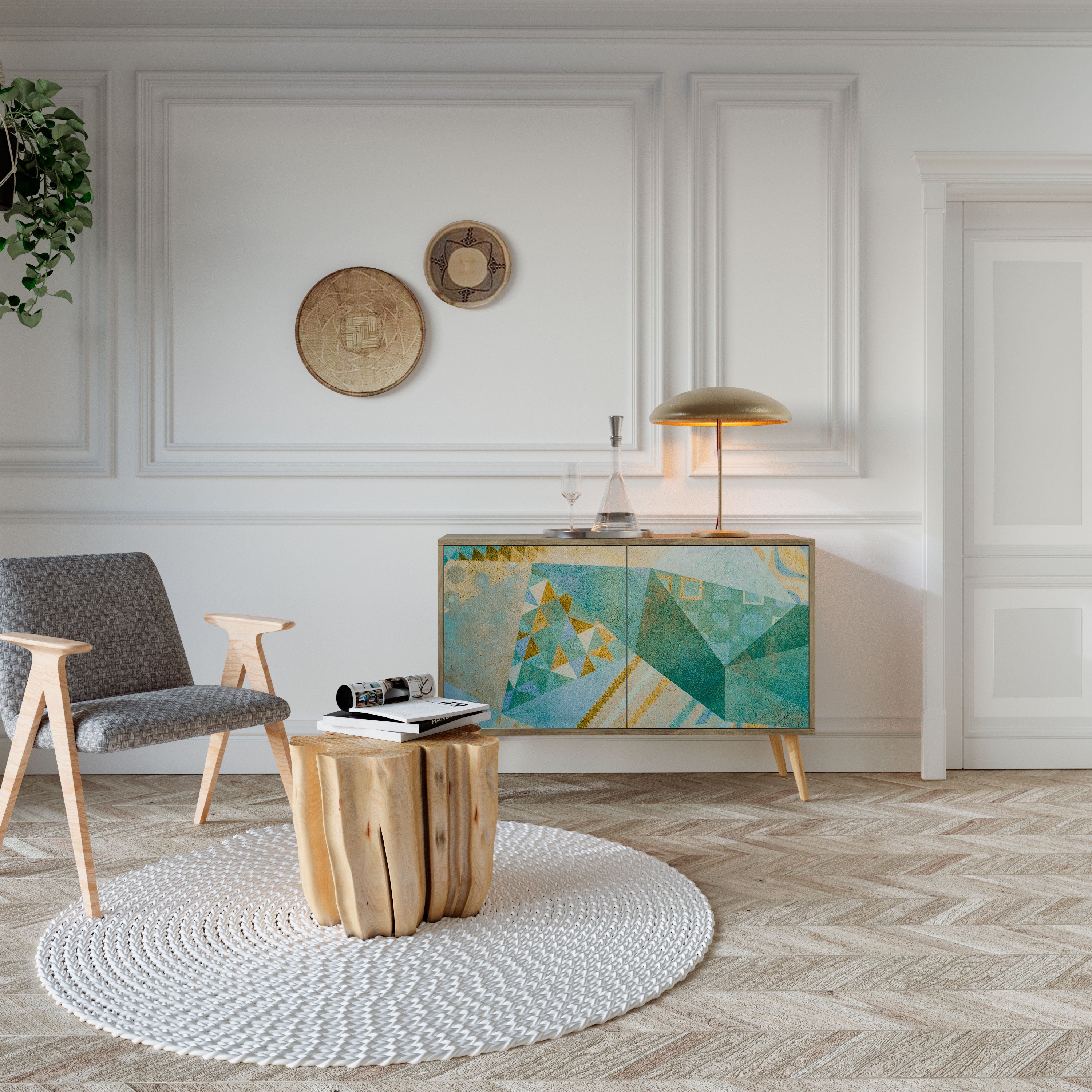 SPECTRUM SPLENDOR 2-Door Sideboard in Oak Effect