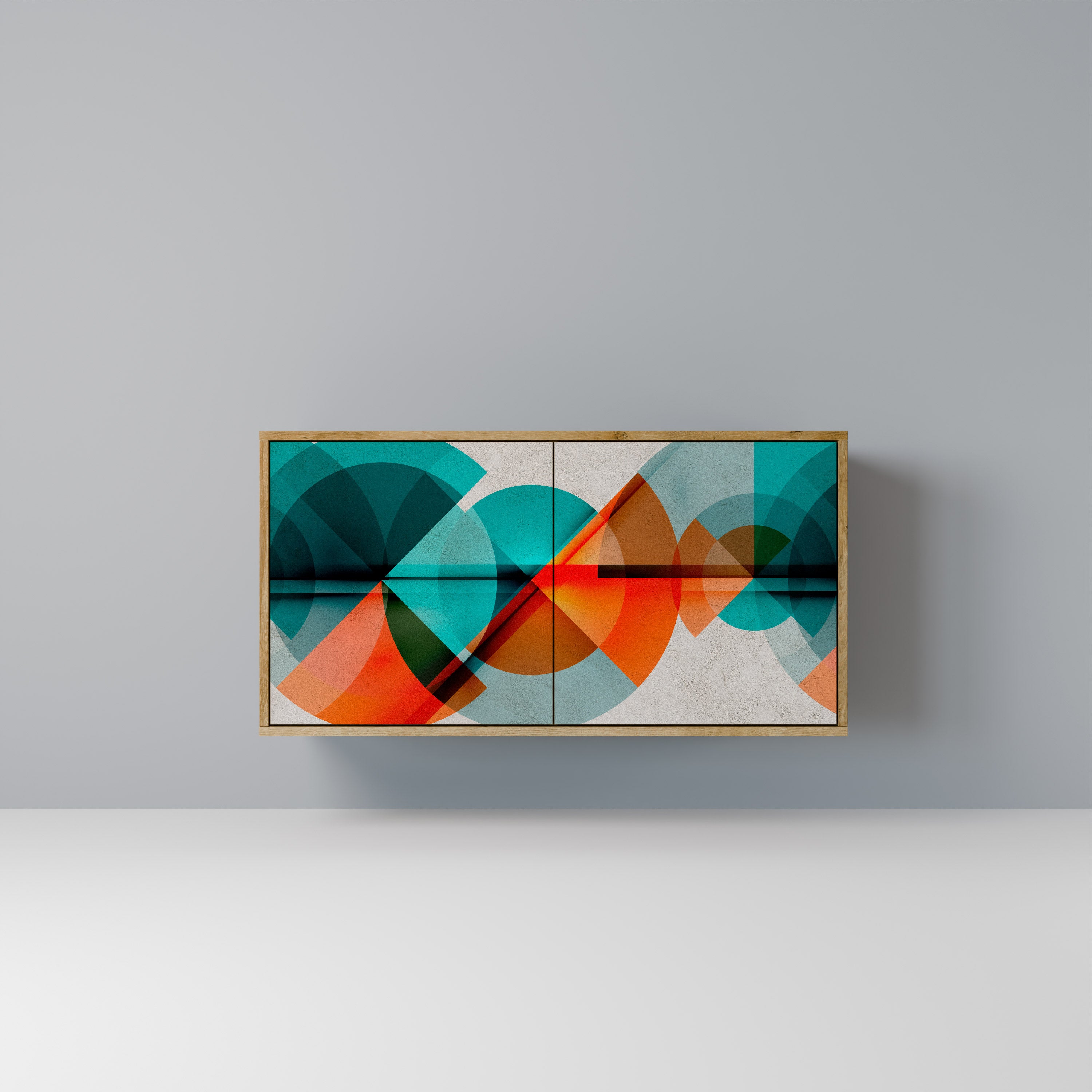 CIRCULAR RHAPSODY 2-Door Sideboard in Oak Effect