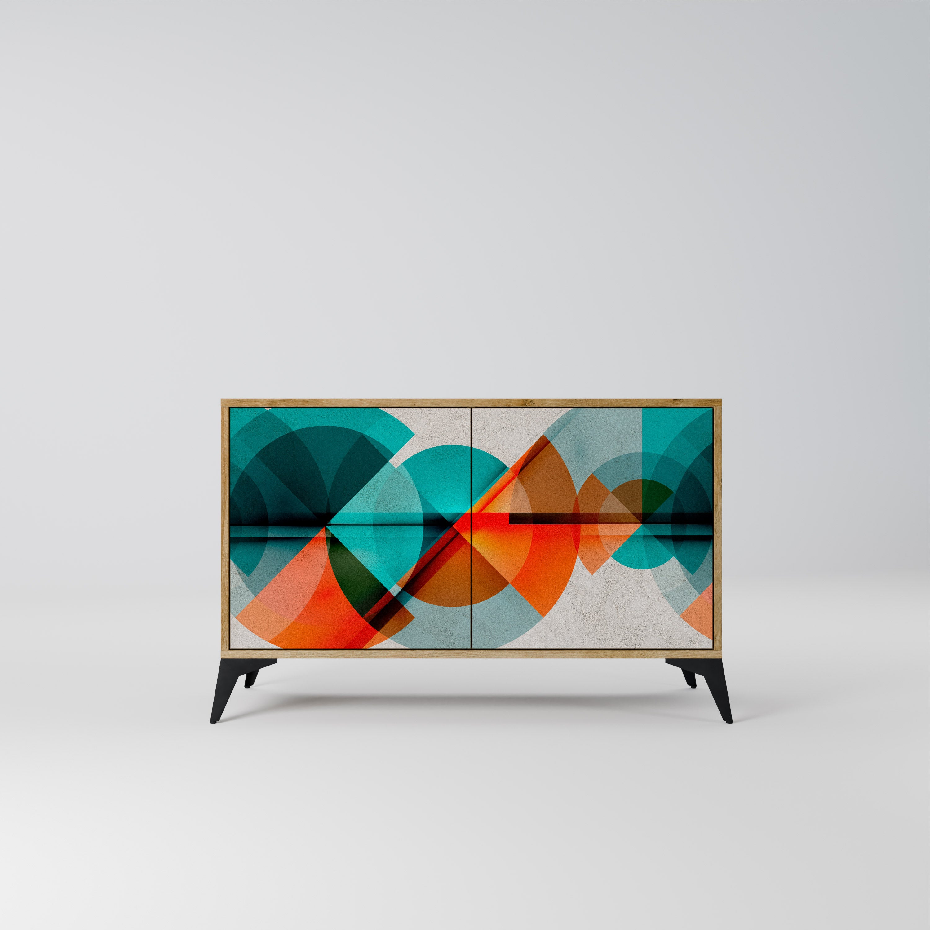 CIRCULAR RHAPSODY 2-Door Sideboard in Oak Effect