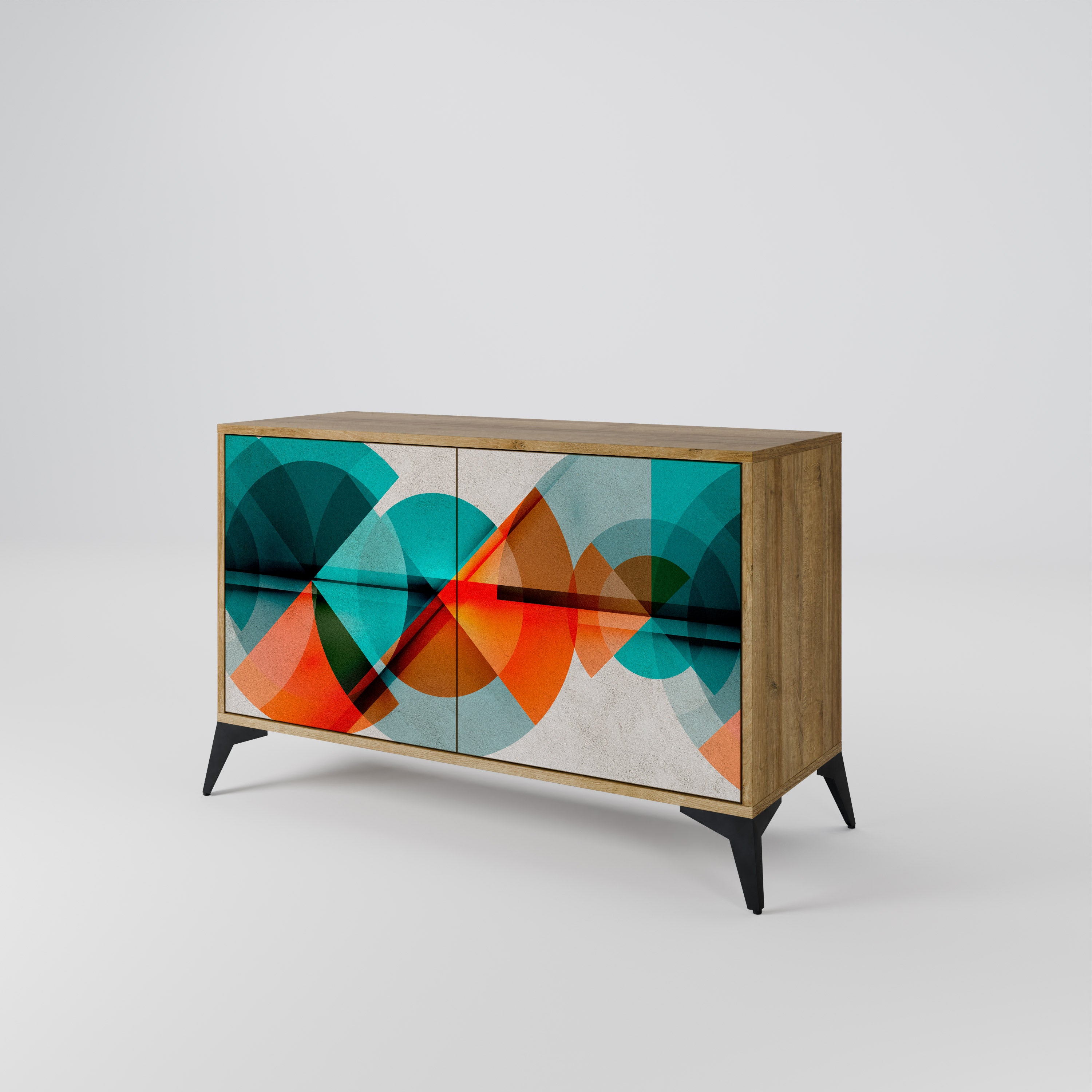 CIRCULAR RHAPSODY 2-Door Sideboard in Oak Effect
