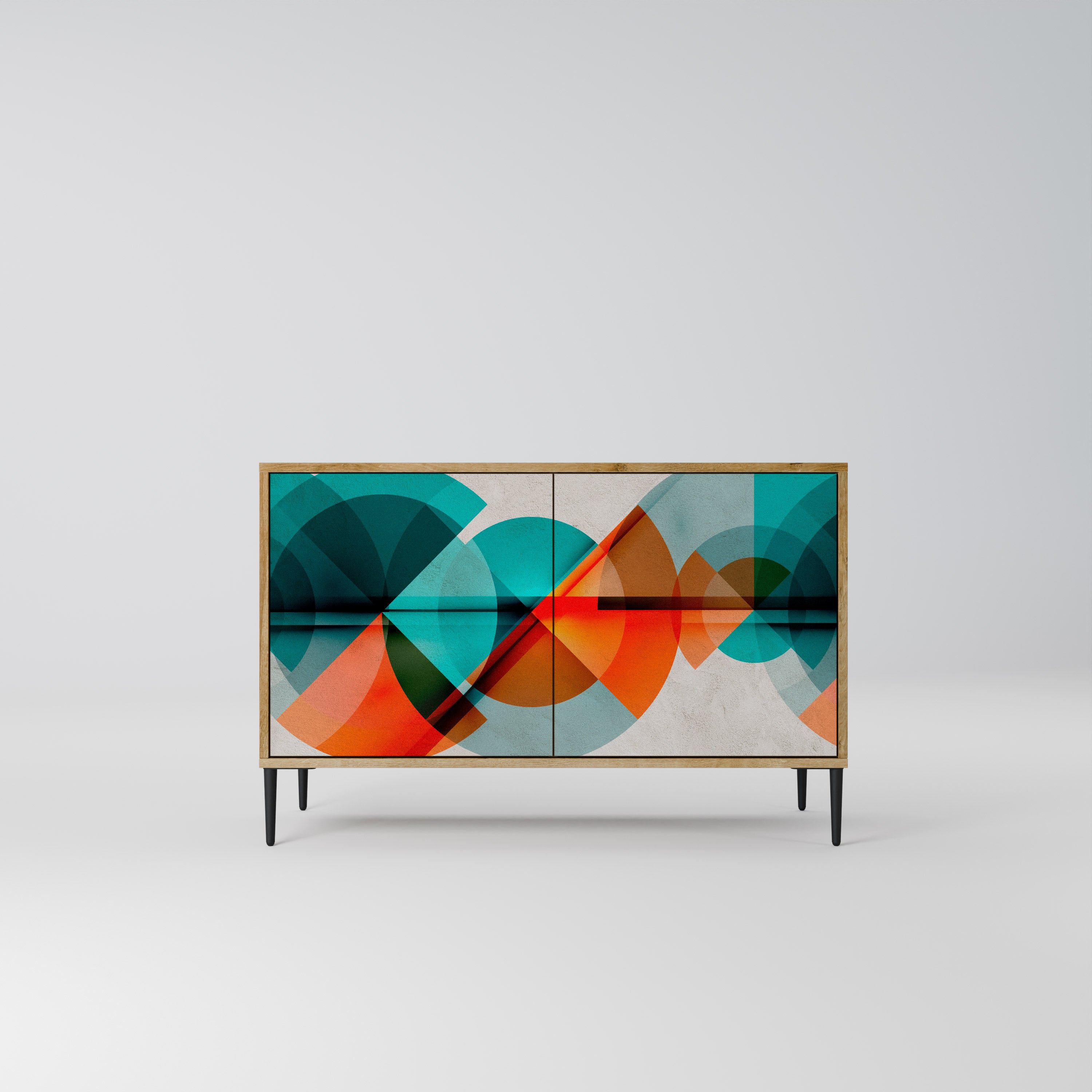 CIRCULAR RHAPSODY 2-Door Sideboard in Oak Effect