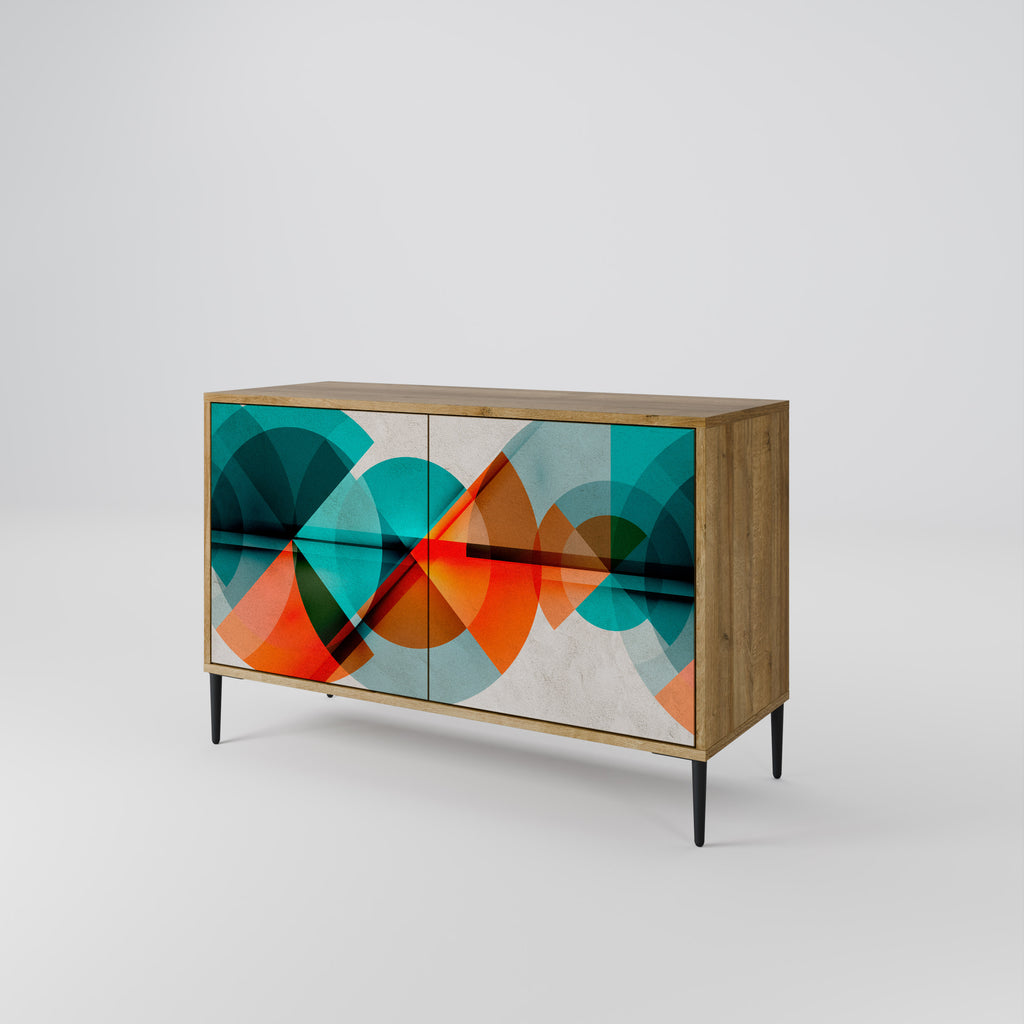 CIRCULAR RHAPSODY 2-Door Sideboard in Oak Effect