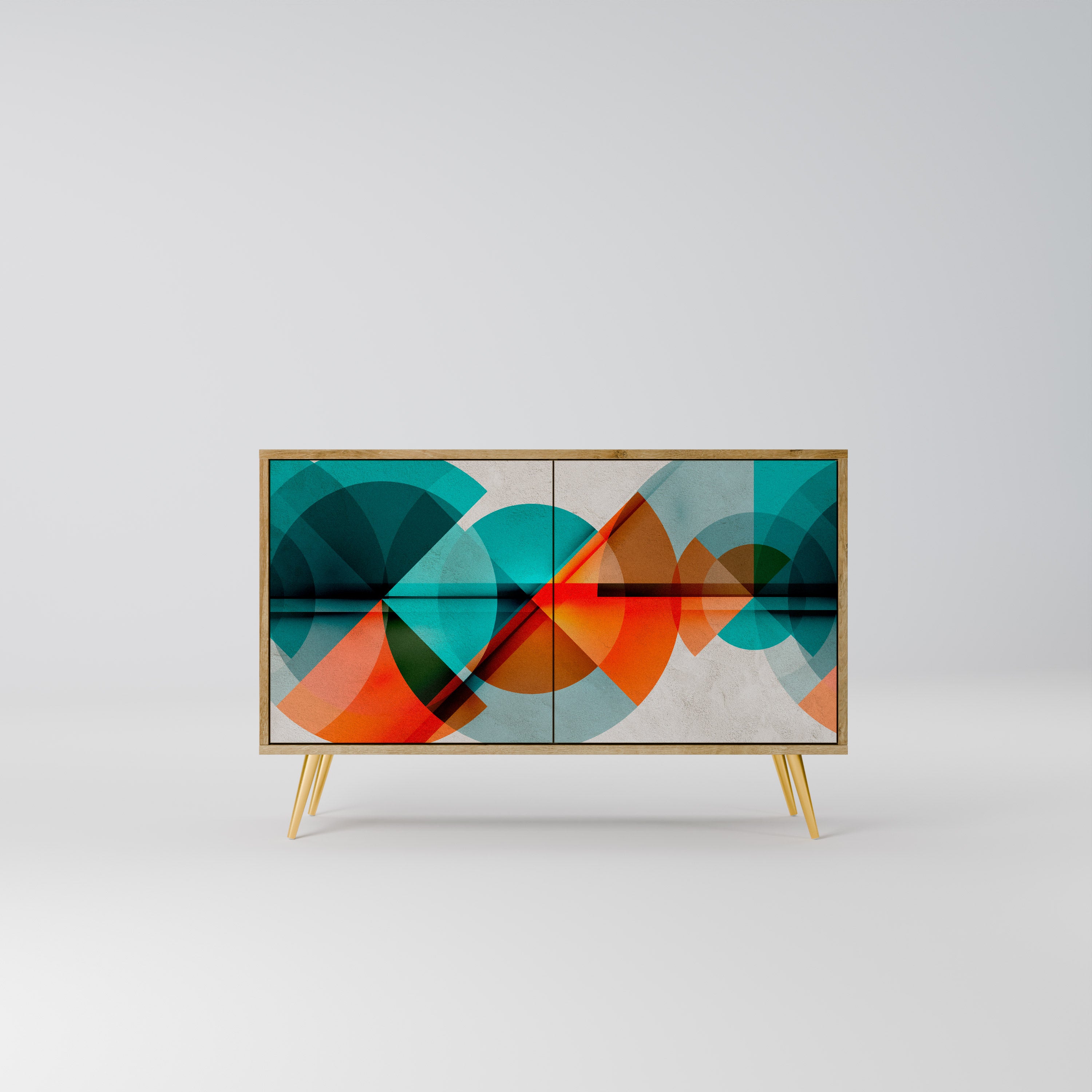 CIRCULAR RHAPSODY 2-Door Sideboard in Oak Effect