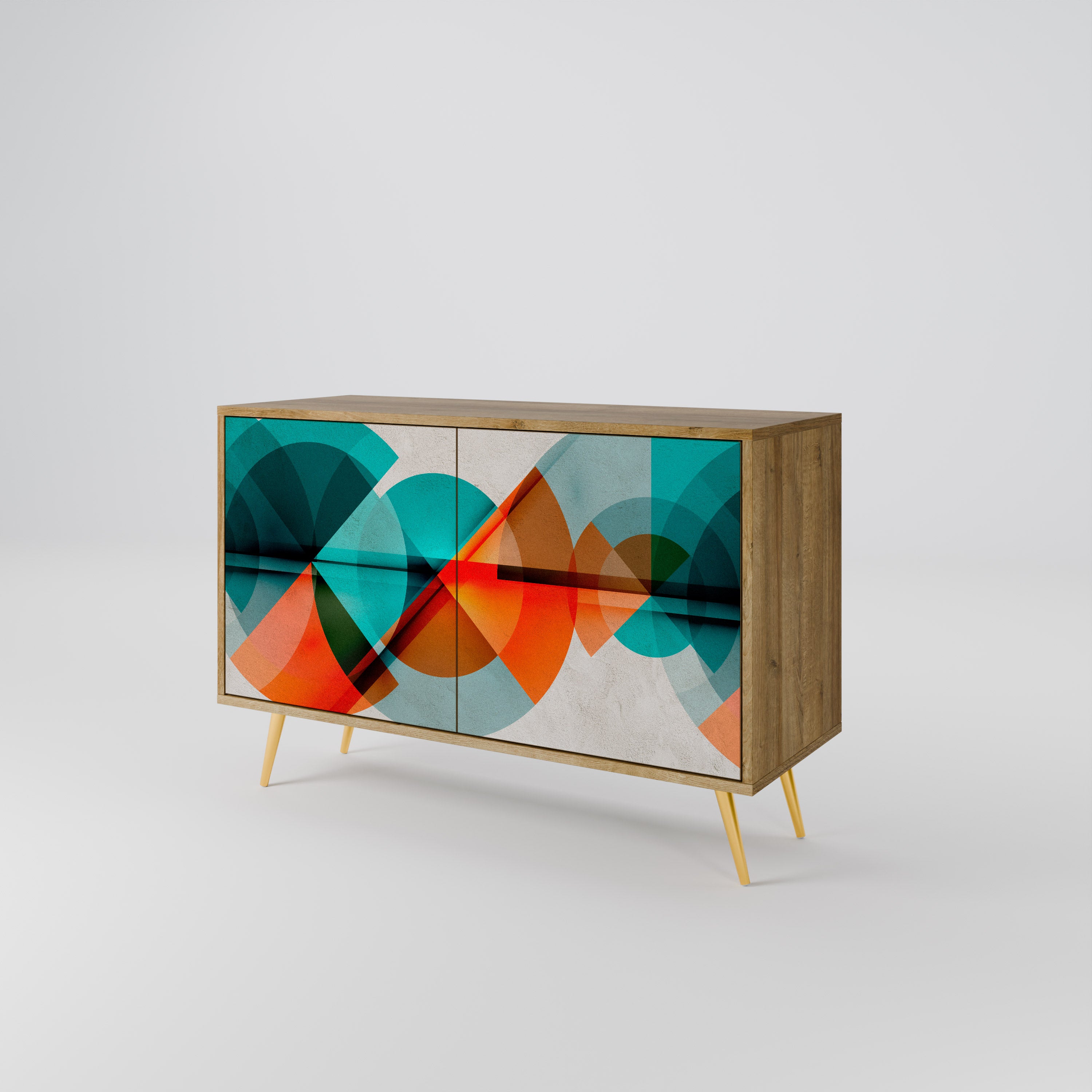 CIRCULAR RHAPSODY 2-Door Sideboard in Oak Effect