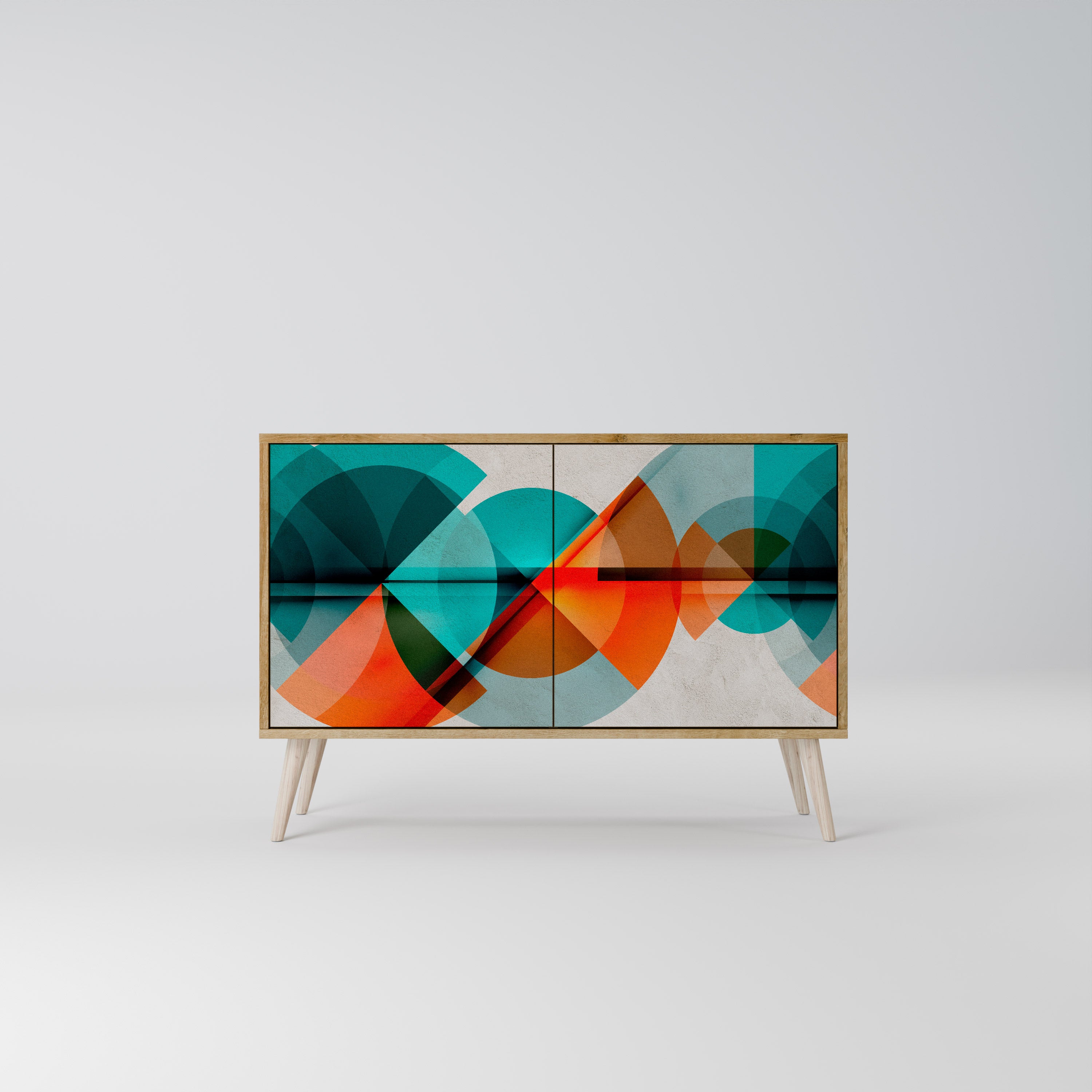 CIRCULAR RHAPSODY 2-Door Sideboard in Oak Effect