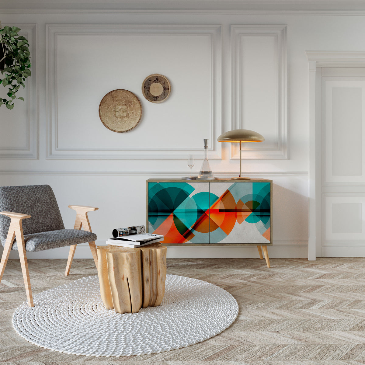 CIRCULAR RHAPSODY 2-Door Sideboard