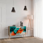 CIRCULAR RHAPSODY Aparador de 2 Puertas en Efecto Roble