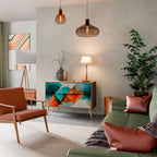 CIRCULAR RHAPSODY Aparador de 2 Puertas en Efecto Roble