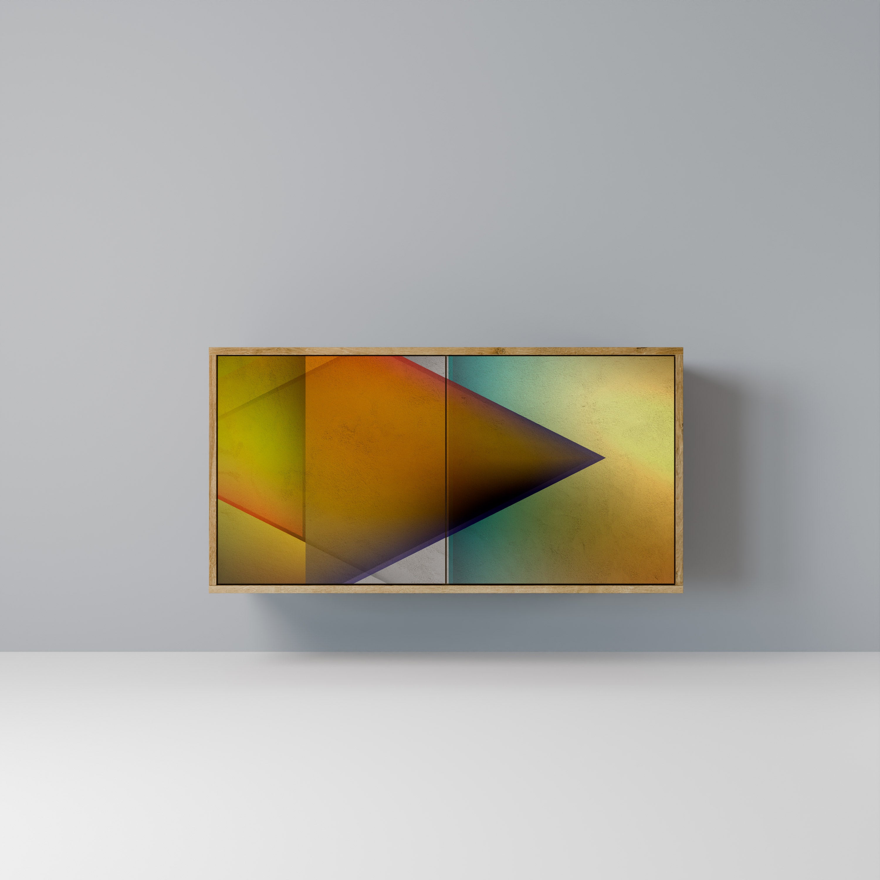 PIERCING SHARPNESS 2-Door Sideboard in Oak Effect