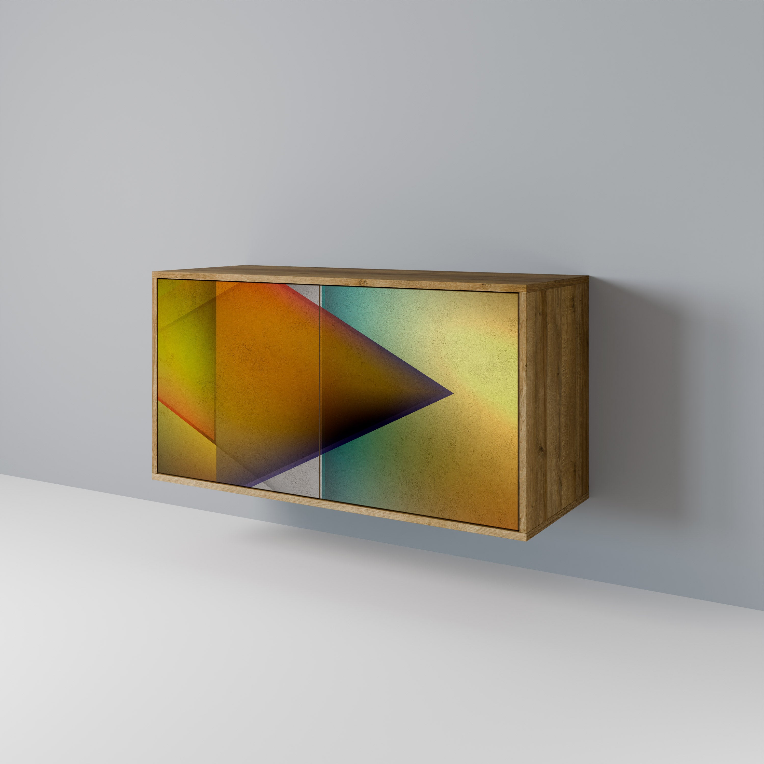 PIERCING SHARPNESS 2-Door Sideboard in Oak Effect