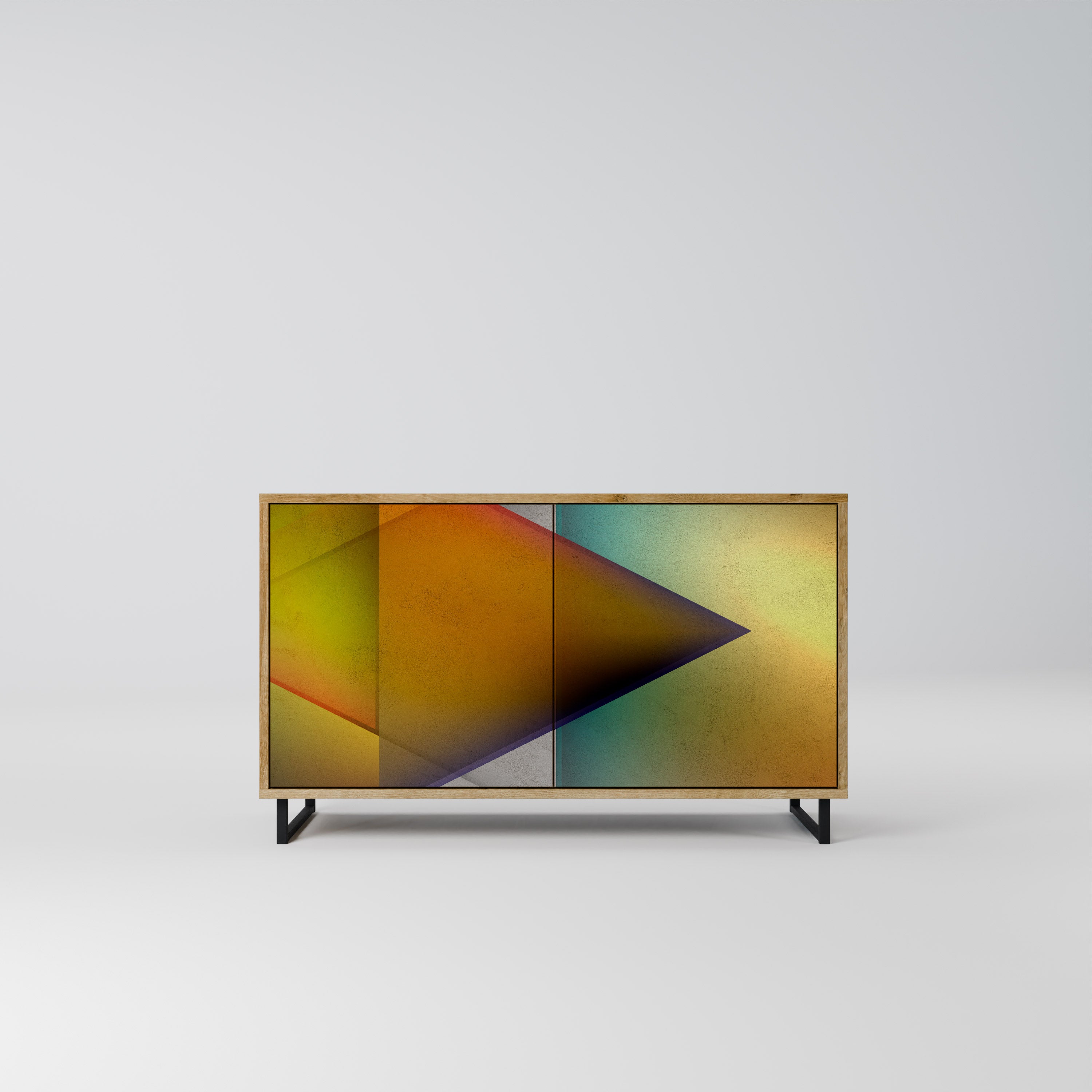 PIERCING SHARPNESS 2-Door Sideboard in Oak Effect