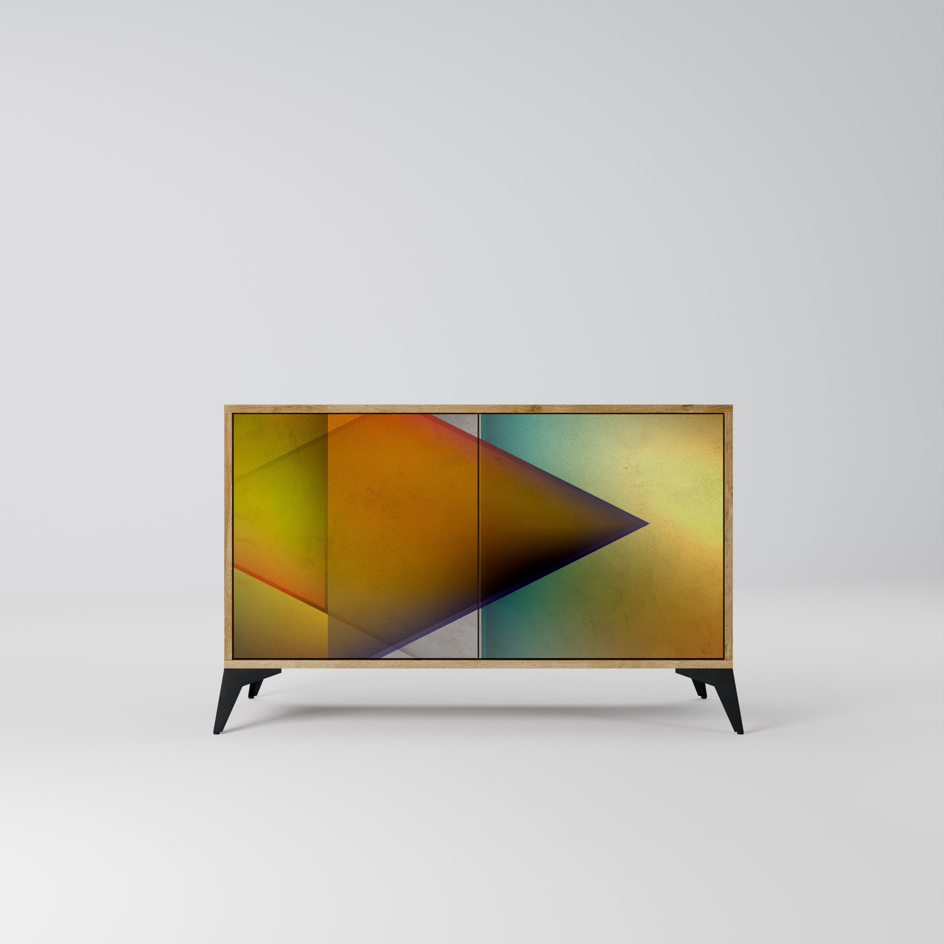 PIERCING SHARPNESS 2-Door Sideboard in Oak Effect