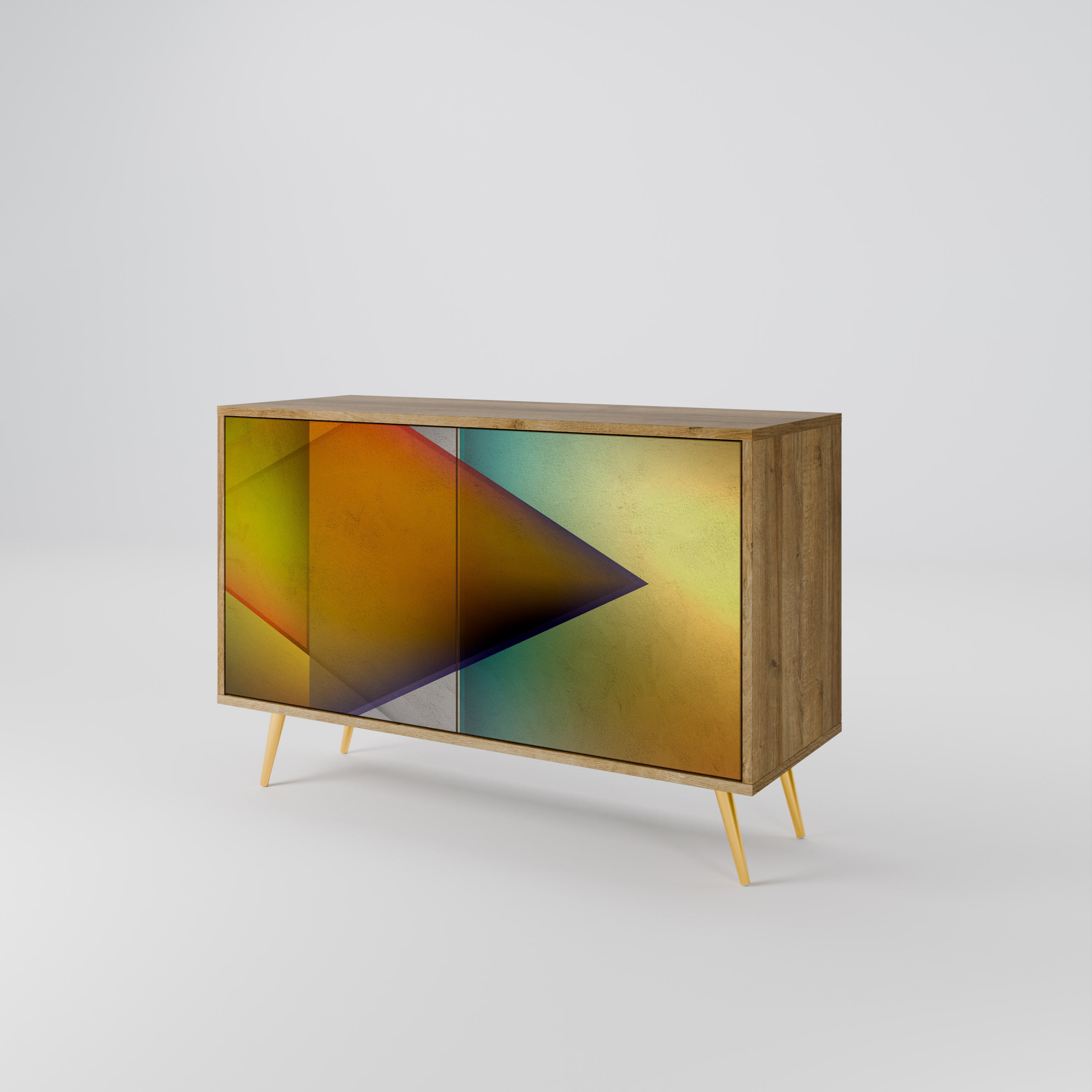 PIERCING SHARPNESS 2-Door Sideboard in Oak Effect