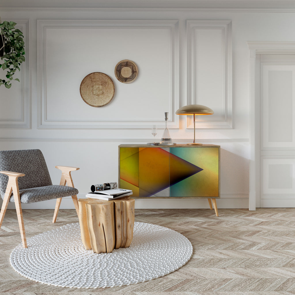 PIERCING SHARPNESS 2-Door Sideboard in Oak Effect