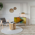 PIERCING SHARPNESS Aparador de 2 Puertas en Efecto Roble