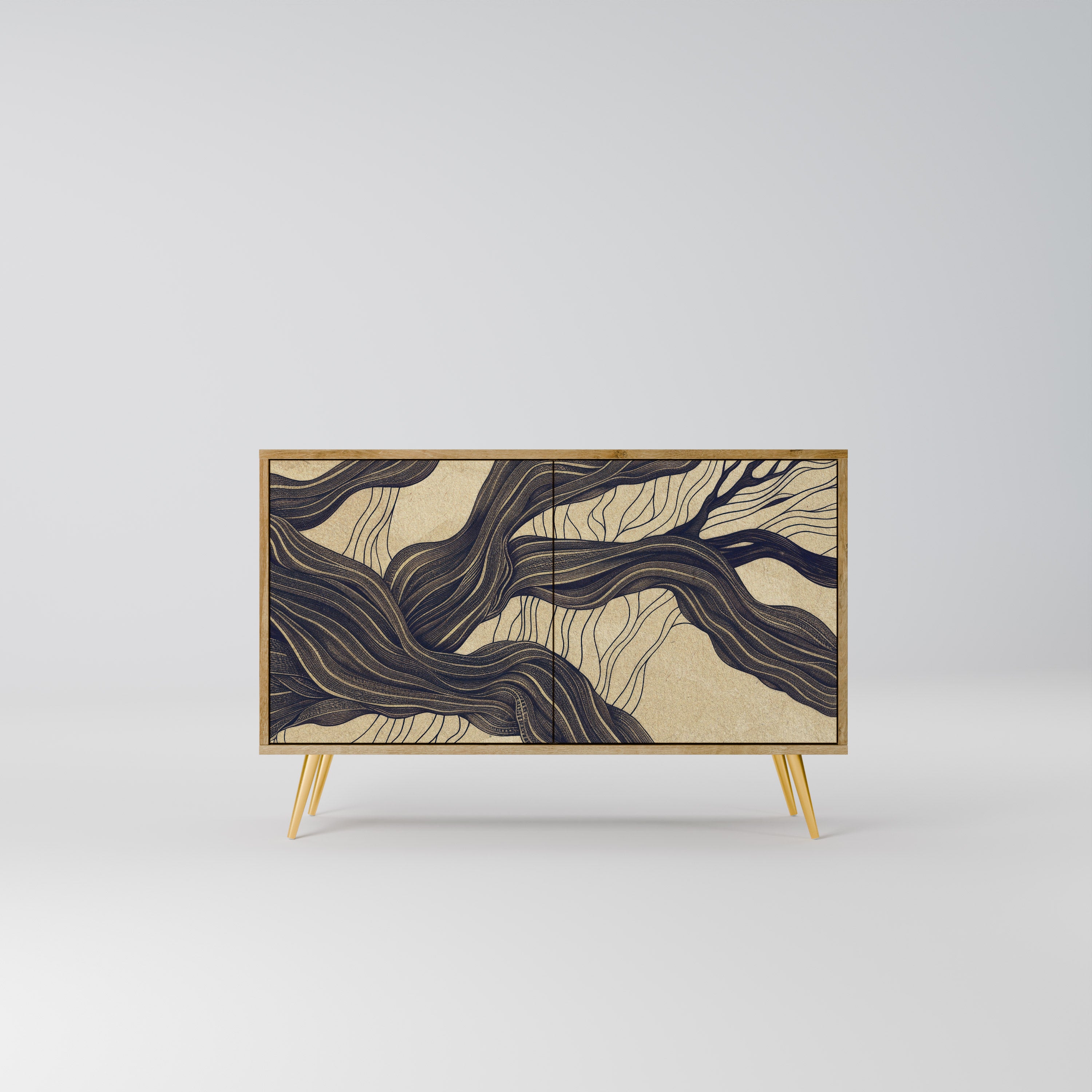 UNIFIED FRAGMENTS 2-Door Sideboard in Oak Effect
