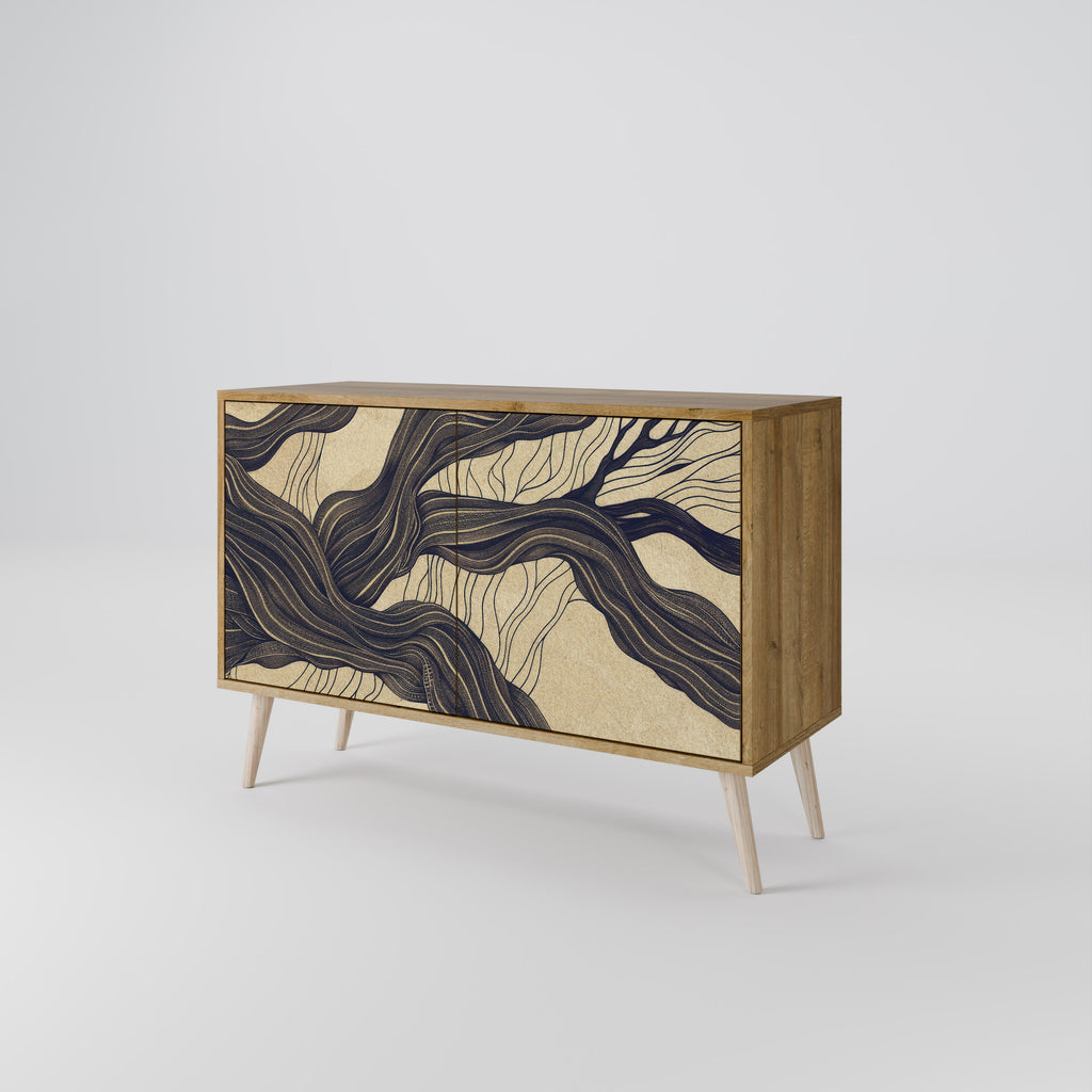 UNIFIED FRAGMENTS 2-Door Sideboard in Oak Effect