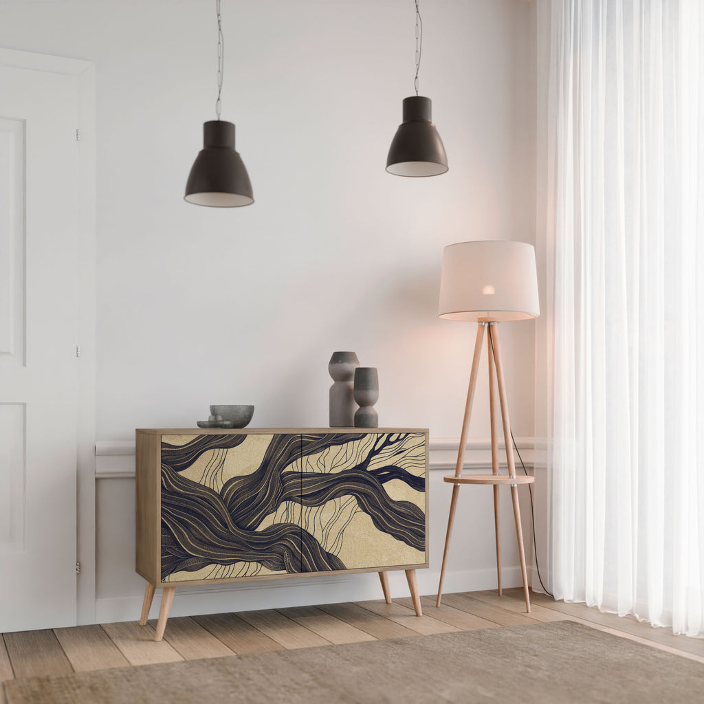 UNIFIED FRAGMENTS 2-Door Sideboard in Oak Effect