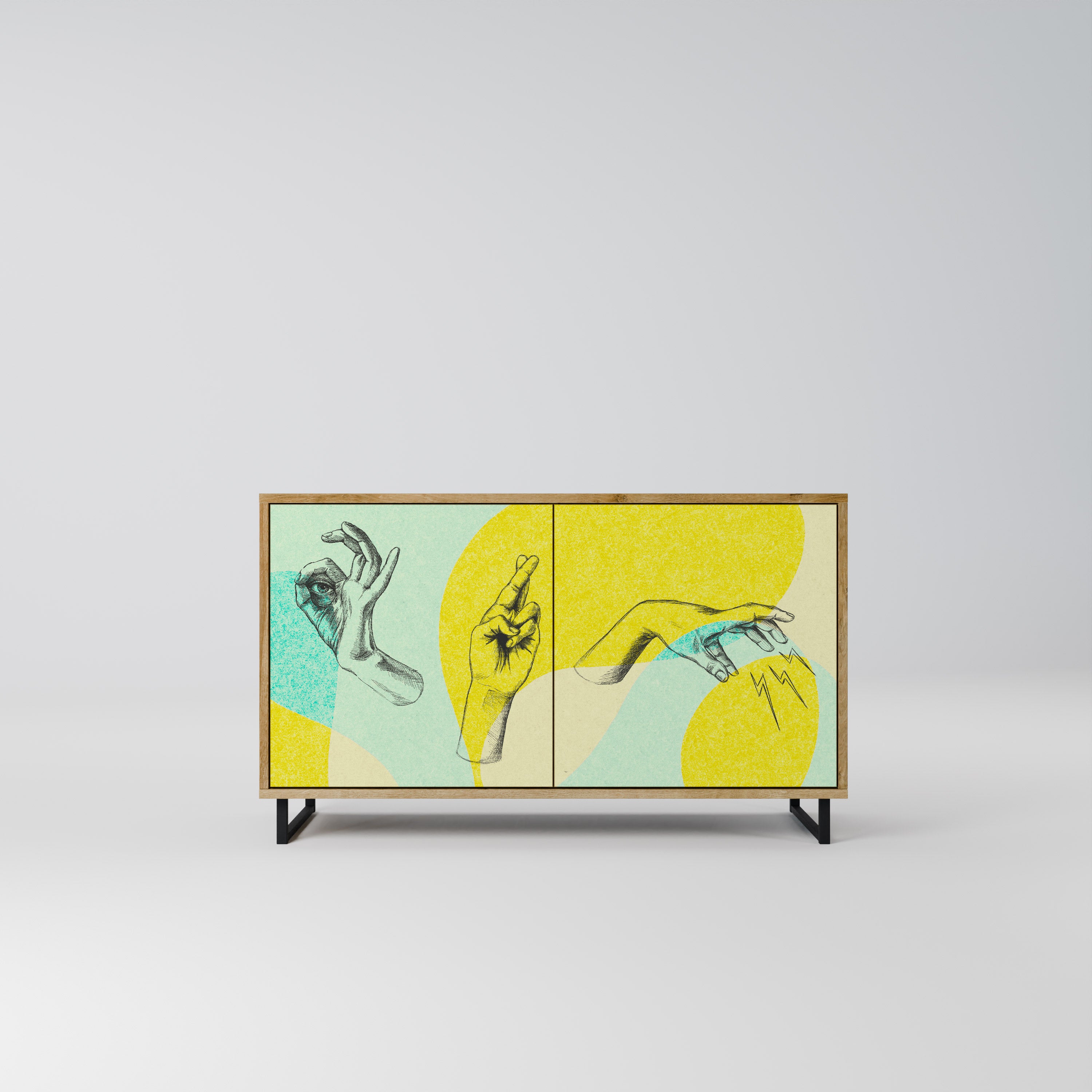 BODY LANGUAGE 2-Door Sideboard in Oak Effect