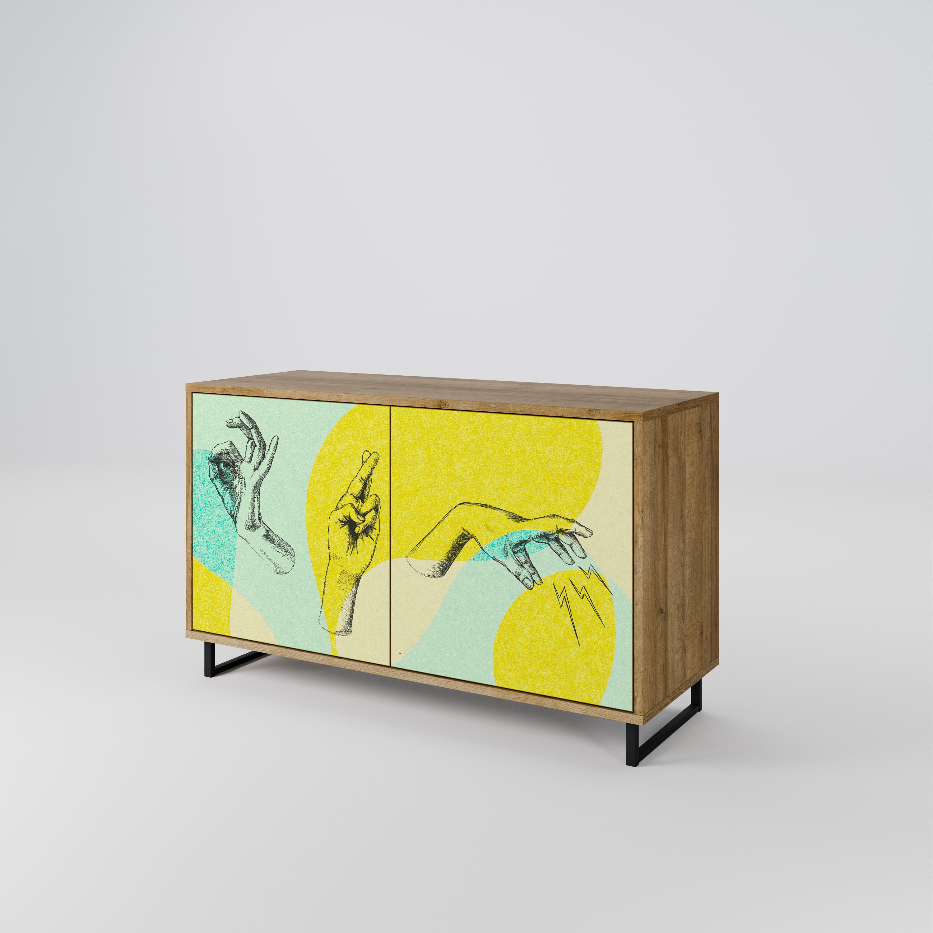 BODY LANGUAGE 2-Door Sideboard in Oak Effect