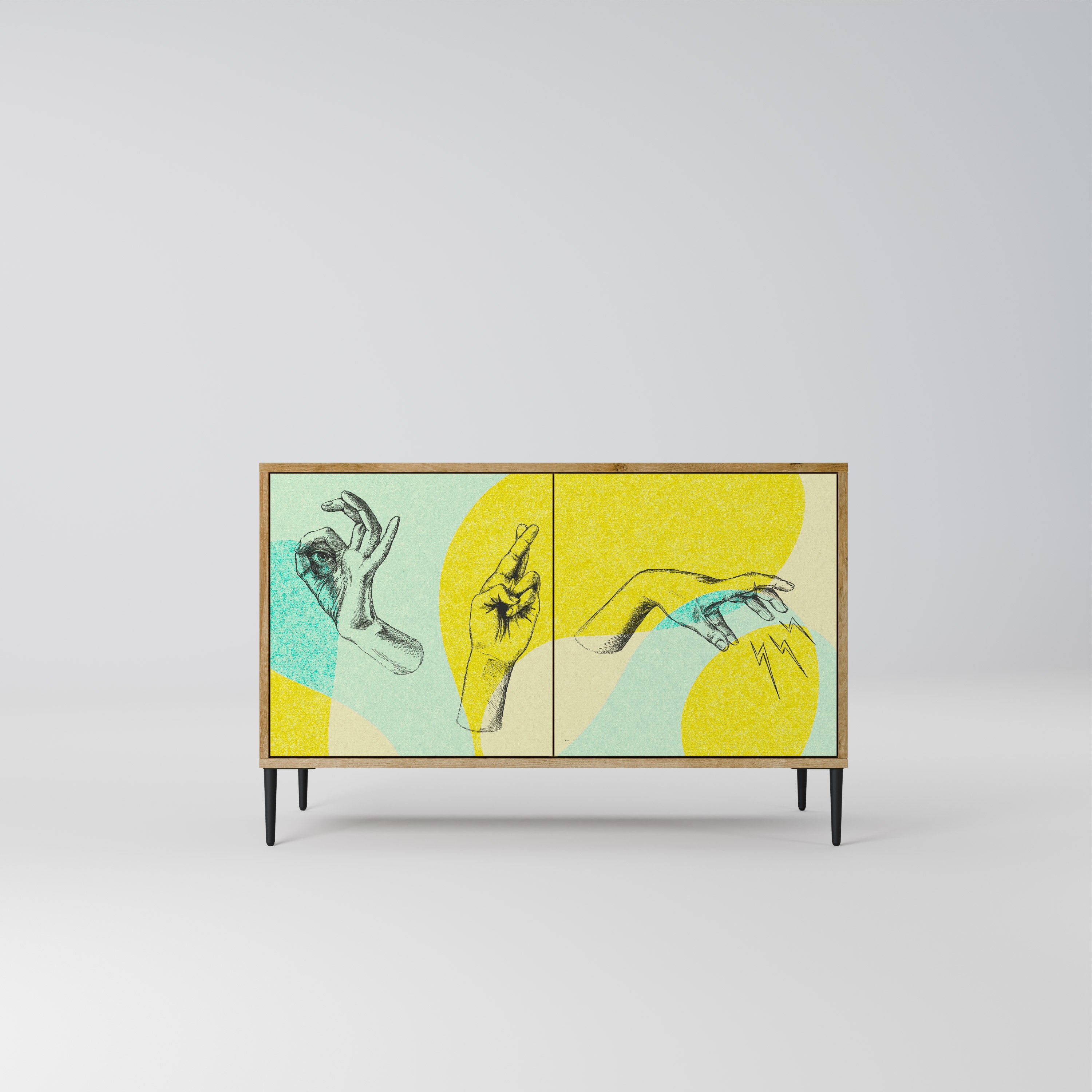 BODY LANGUAGE 2-Door Sideboard in Oak Effect