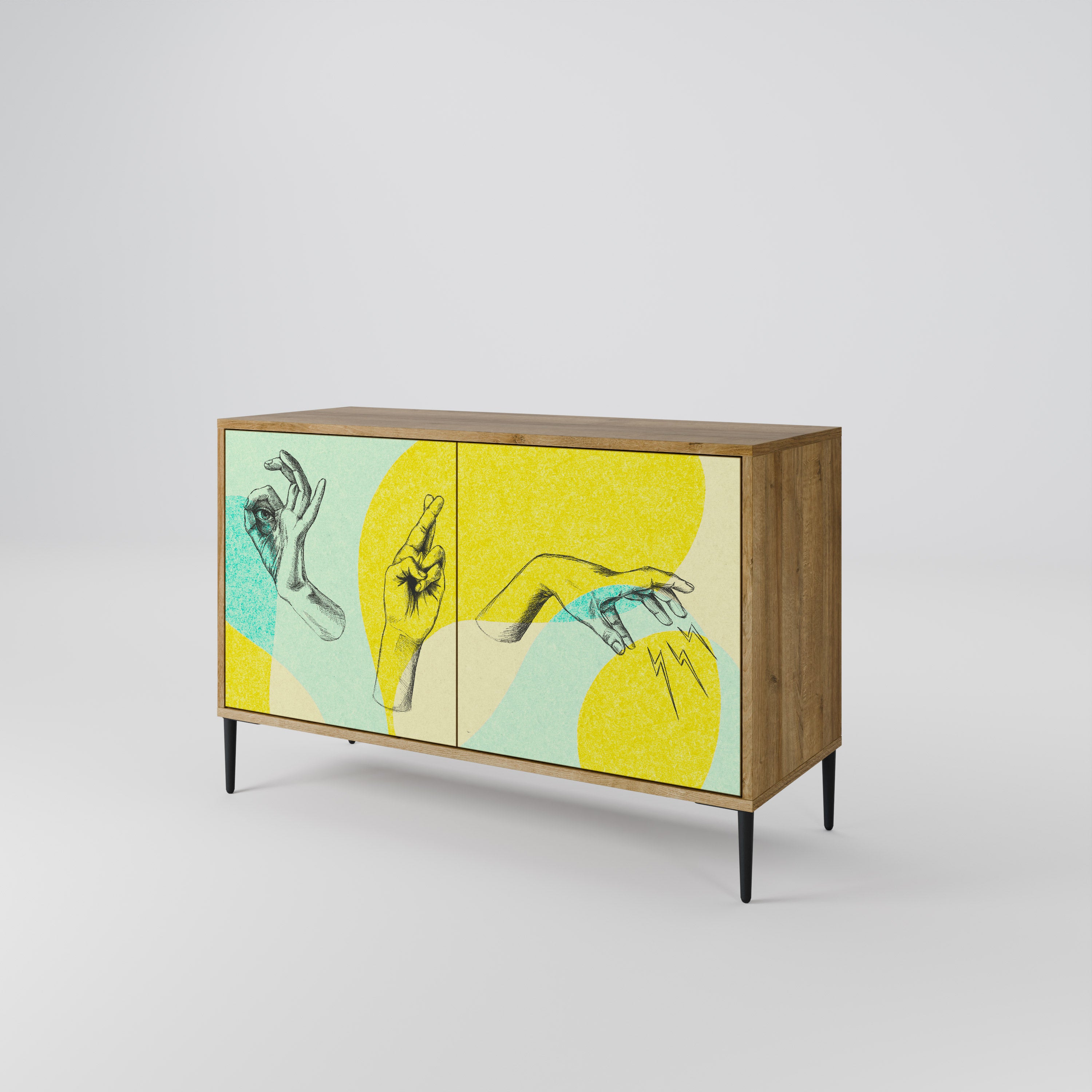 BODY LANGUAGE 2-Door Sideboard in Oak Effect