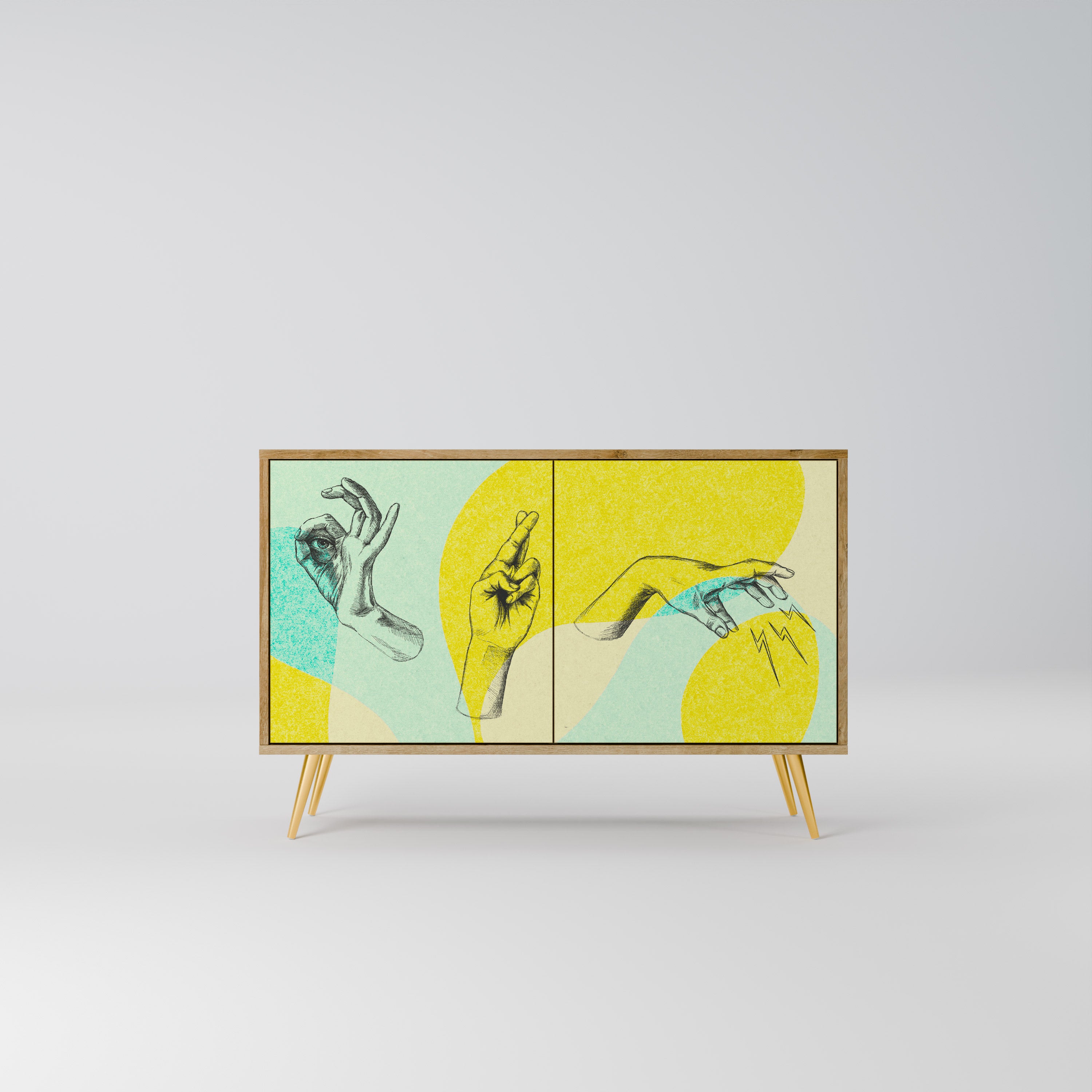 BODY LANGUAGE 2-Door Sideboard in Oak Effect