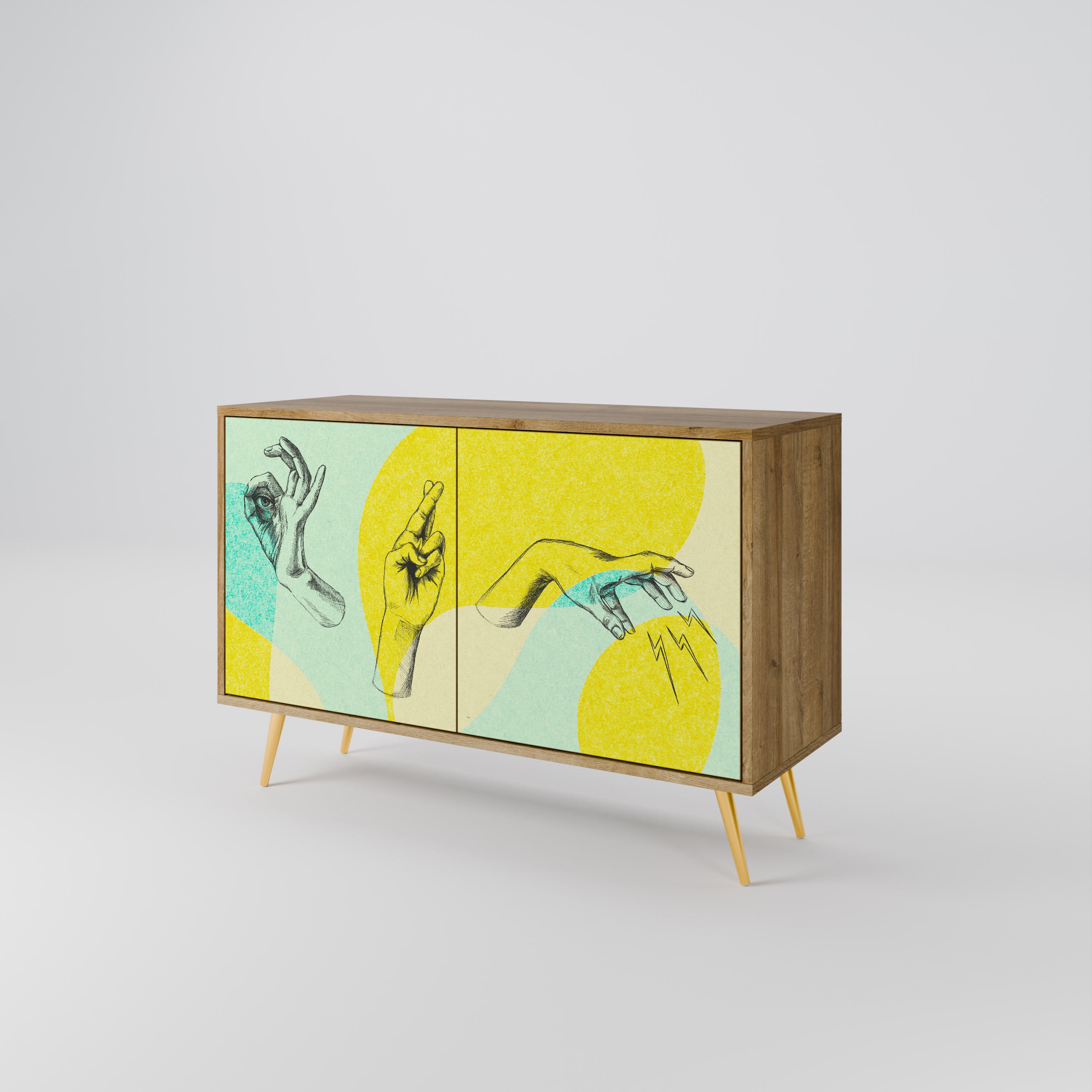 BODY LANGUAGE 2-Door Sideboard in Oak Effect