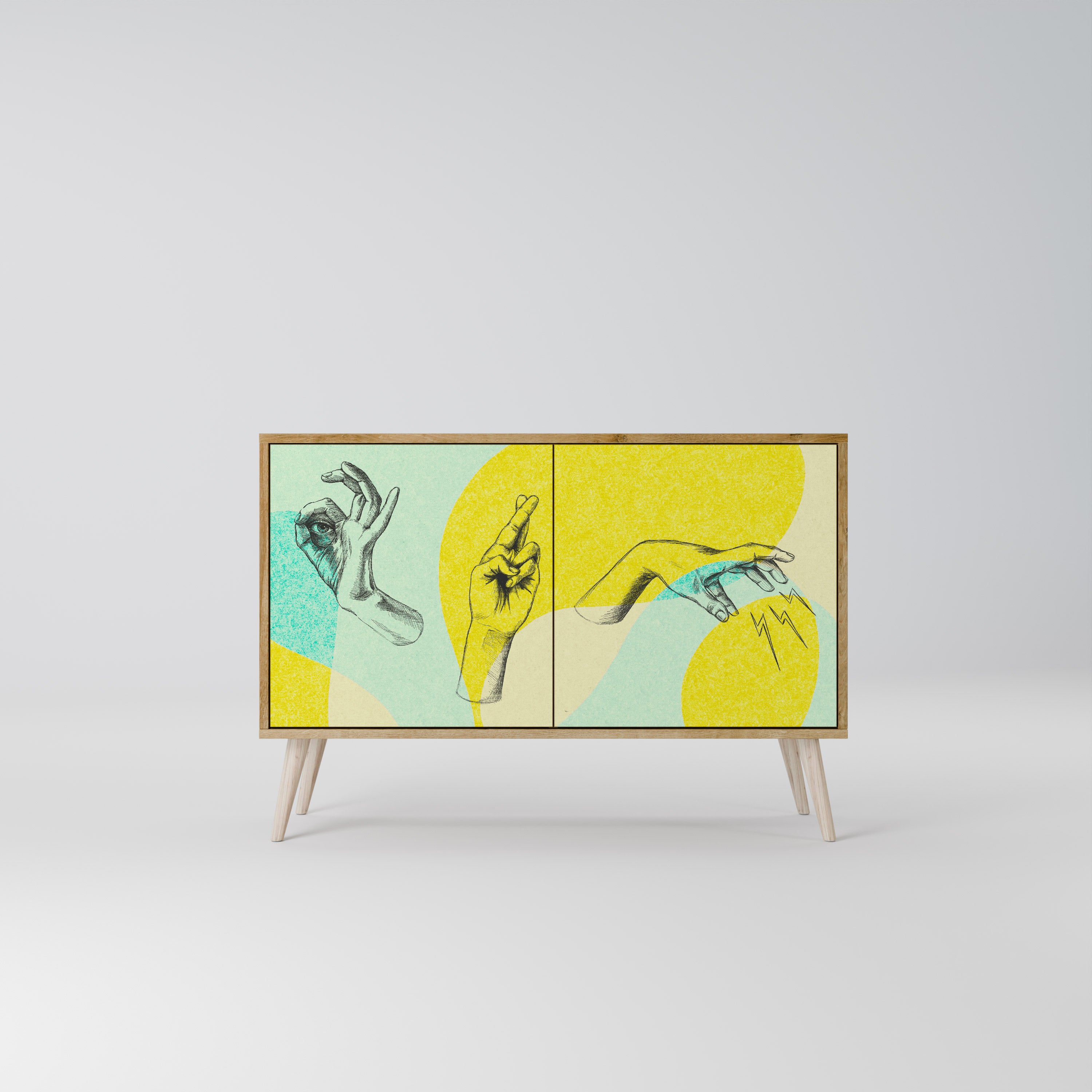 BODY LANGUAGE 2-Door Sideboard in Oak Effect