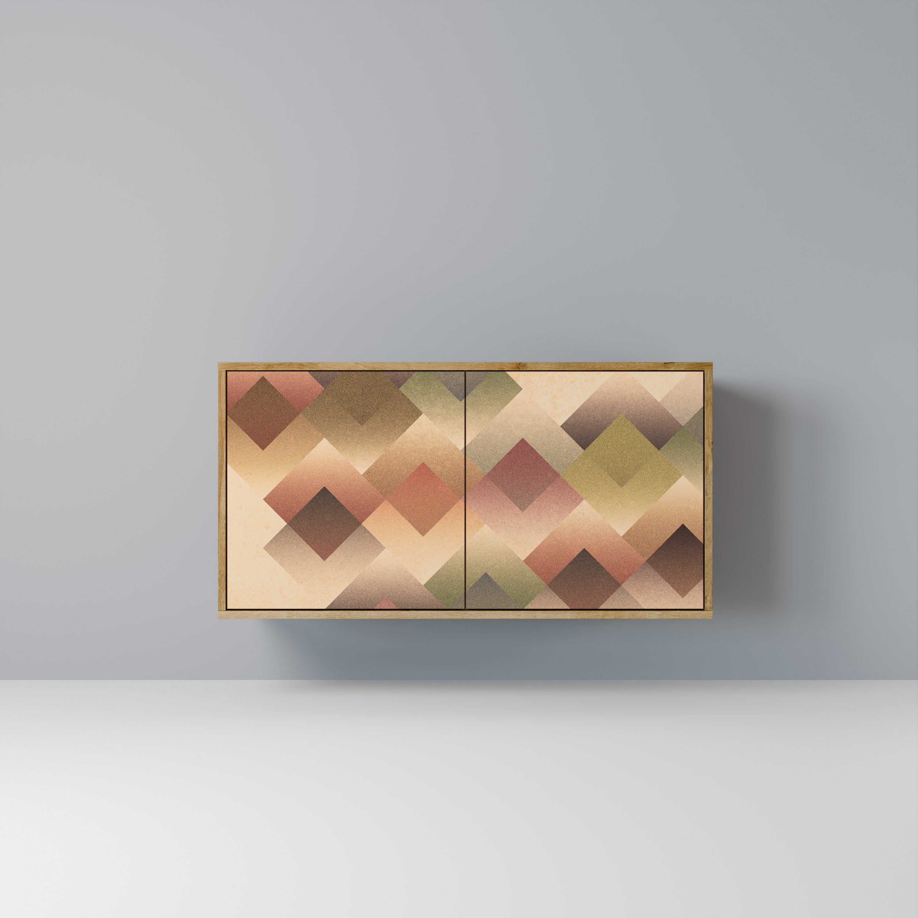 GEOMETRIC FUSION 2-Door Sideboard in Oak Effect