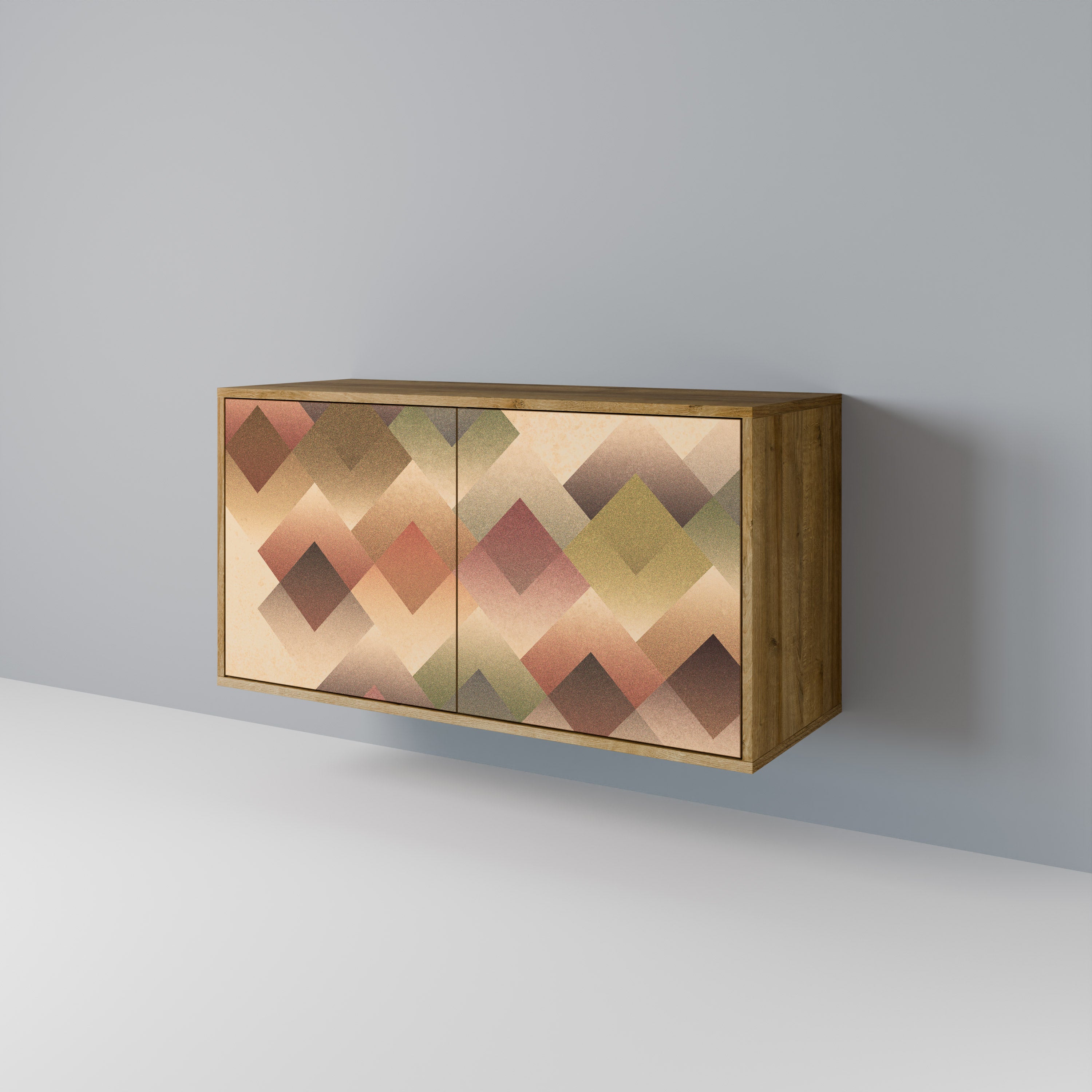GEOMETRIC FUSION 2-Door Sideboard in Oak Effect