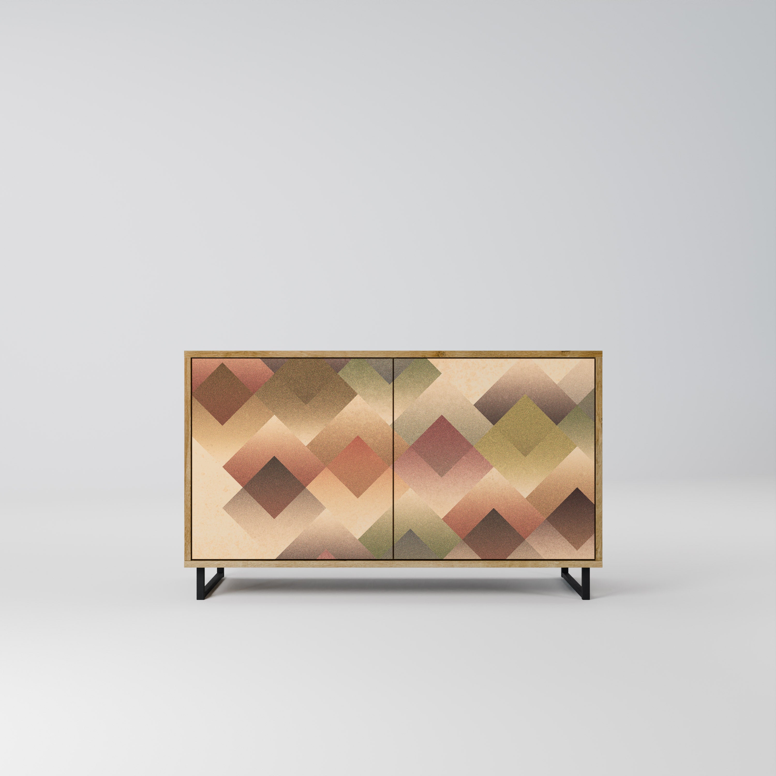 GEOMETRIC FUSION 2-Door Sideboard in Oak Effect