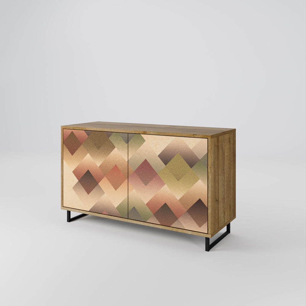 GEOMETRIC FUSION 2-Door Sideboard in Oak Effect