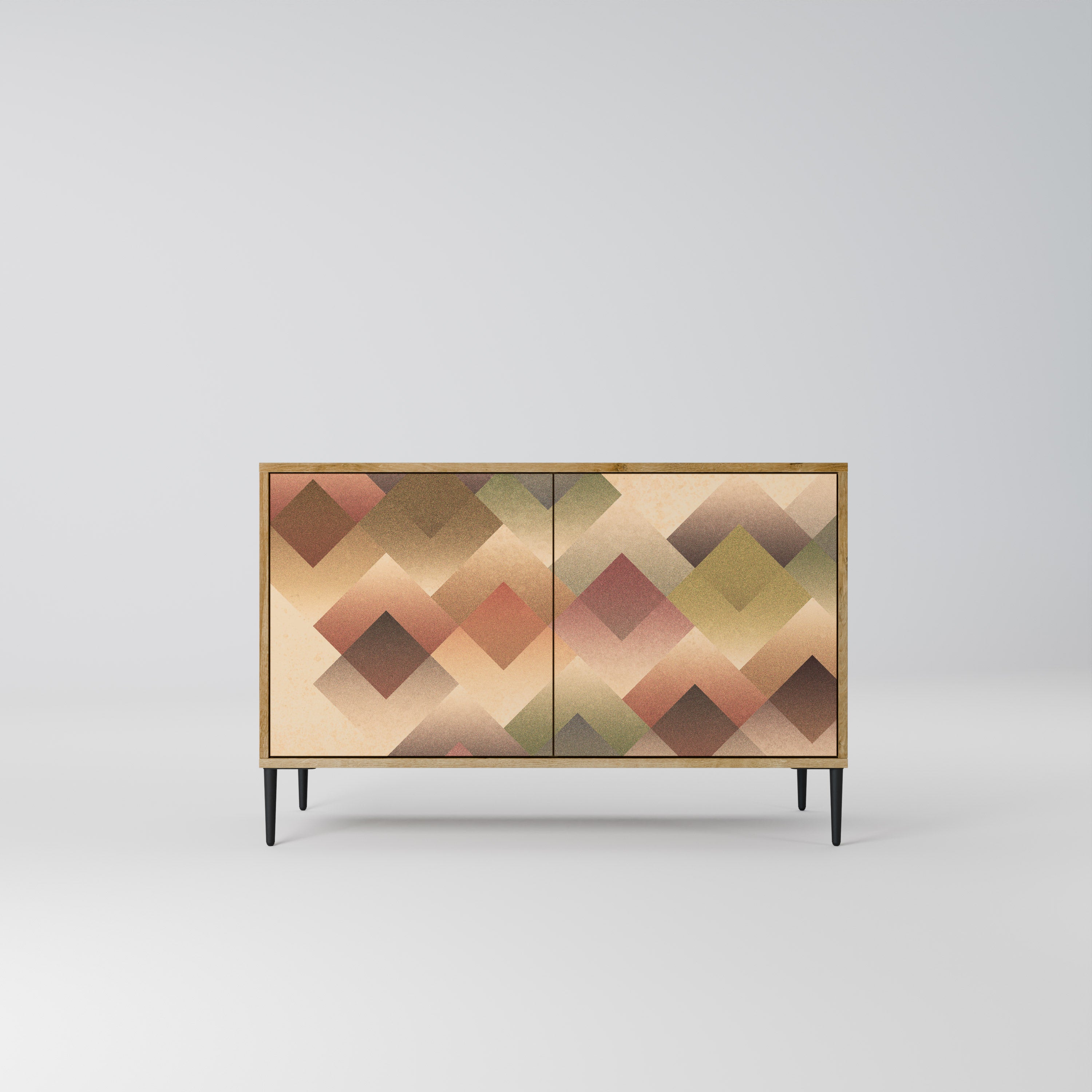 GEOMETRIC FUSION 2-Door Sideboard in Oak Effect