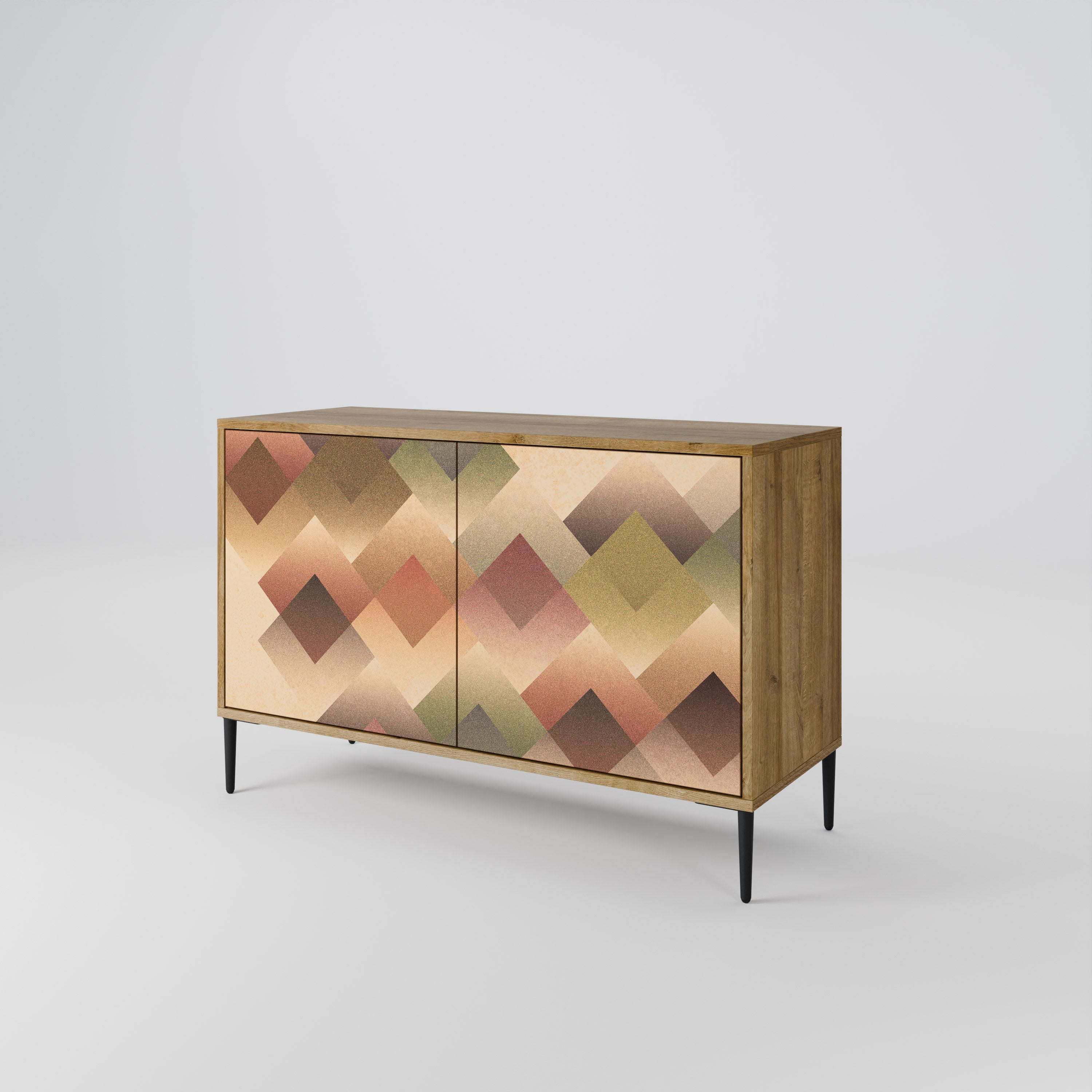 GEOMETRIC FUSION 2-Door Sideboard in Oak Effect