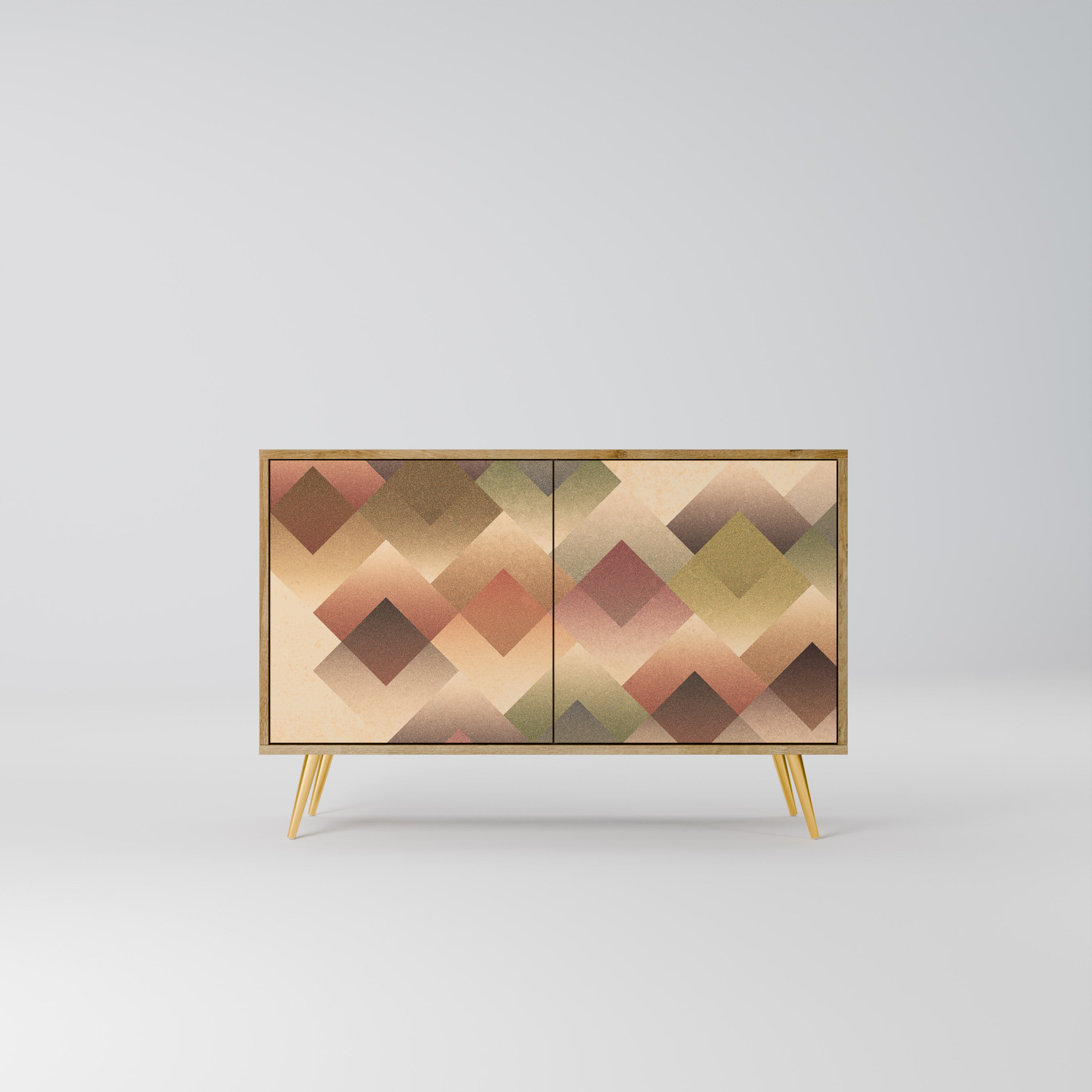 GEOMETRIC FUSION 2-Door Sideboard in Oak Effect