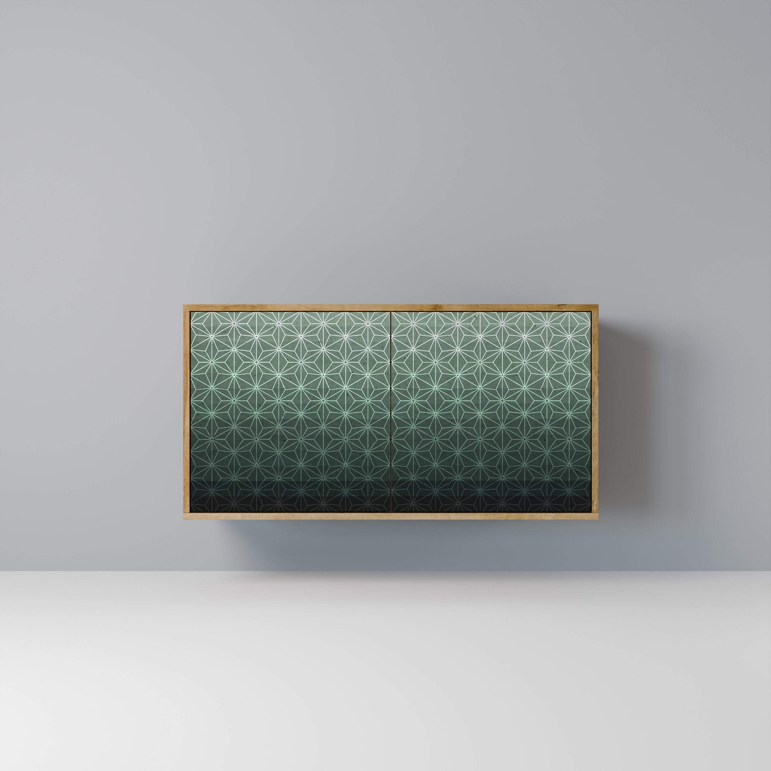 ORNAMENTAL GLIMMER 2-Door Sideboard in Oak Effect